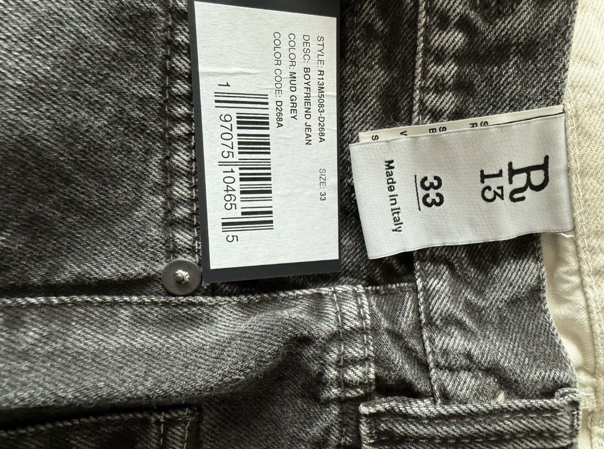 R13 R13 Boyfriend Jeans, Mud Grey Size US 33 - 8 Thumbnail