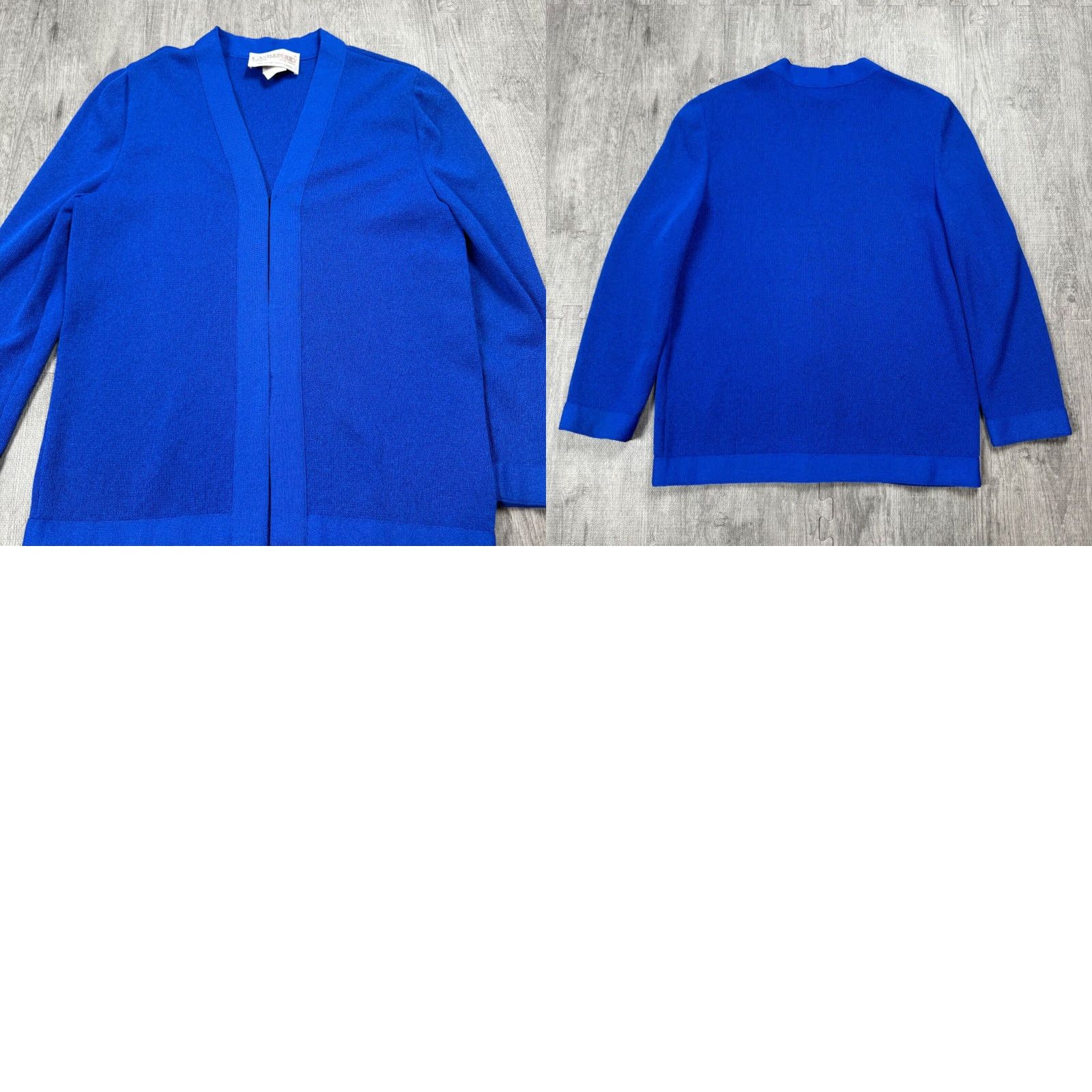 Vintage VINTAGE Castleberry Womens Blue Polyester Knit Formal Clasp Cardigan Sweater 14 90s Business Womens Size XL / US 12-14 / IT 48-50 - 8 Thumbnail