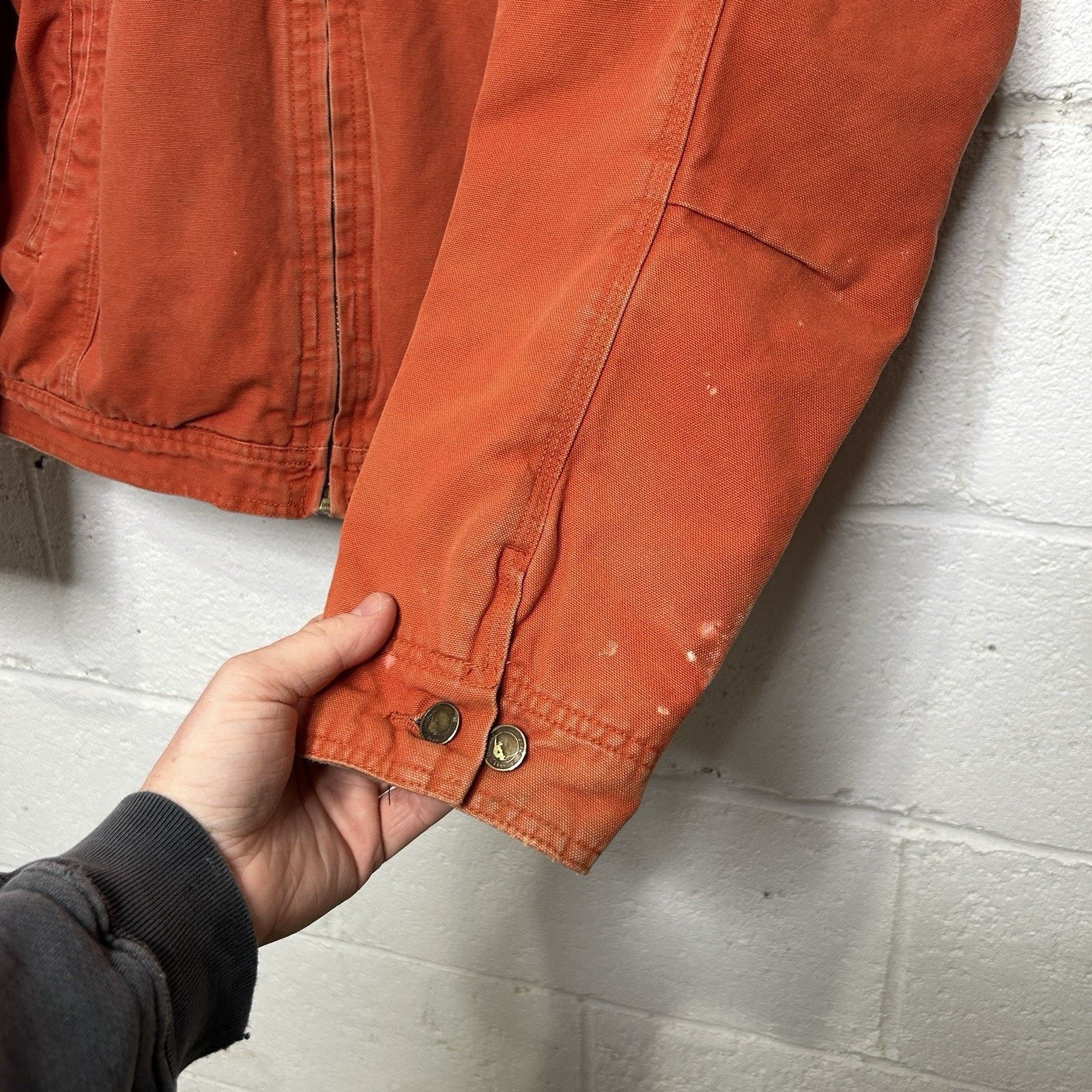 Vintage Vintage Berne Canvas Sherpa-Lined Detroit Jacket “Orange” Size L / US 10 / IT 46 - 4 Thumbnail