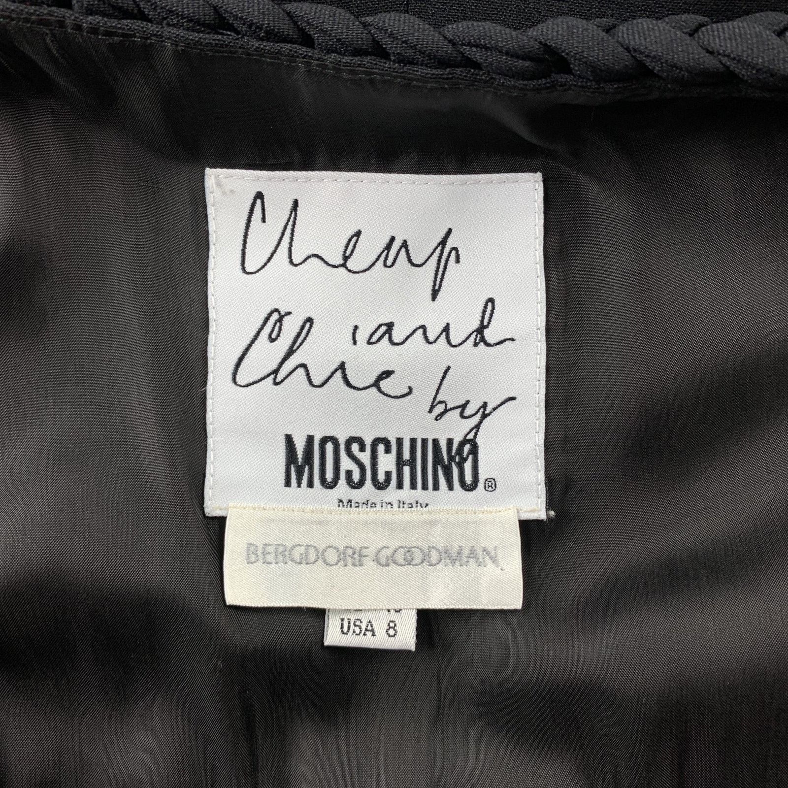 Moschino MOSCHINO Size 8 Black Rayon Empire Waist Cocktail Dress Size M / US 6-8 / IT 42-44 - 6 Thumbnail