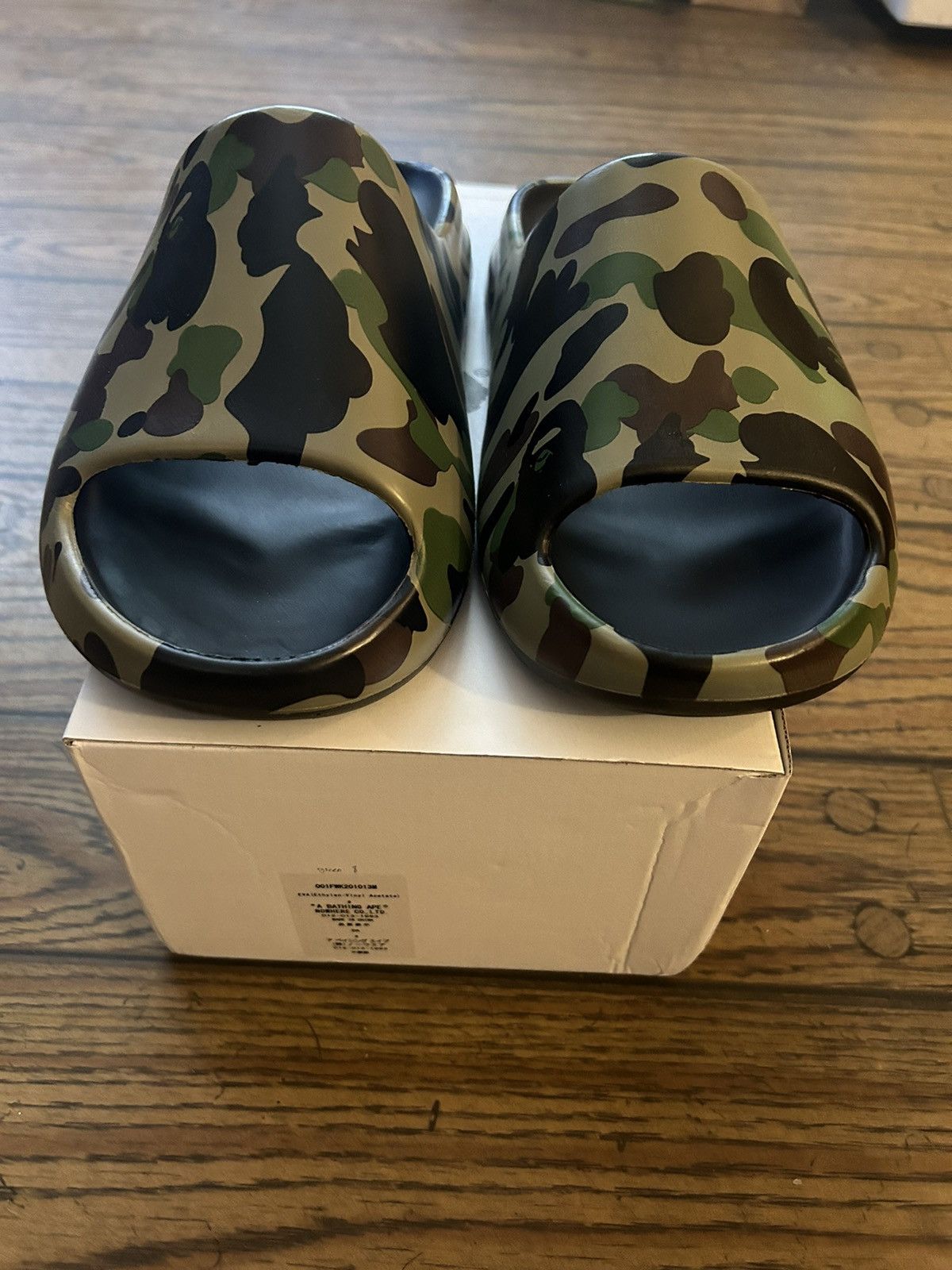 Bape Bape 1st Camo Green Camo “Yeezy” Slides Size US 8 / EU 41 - 5 Thumbnail