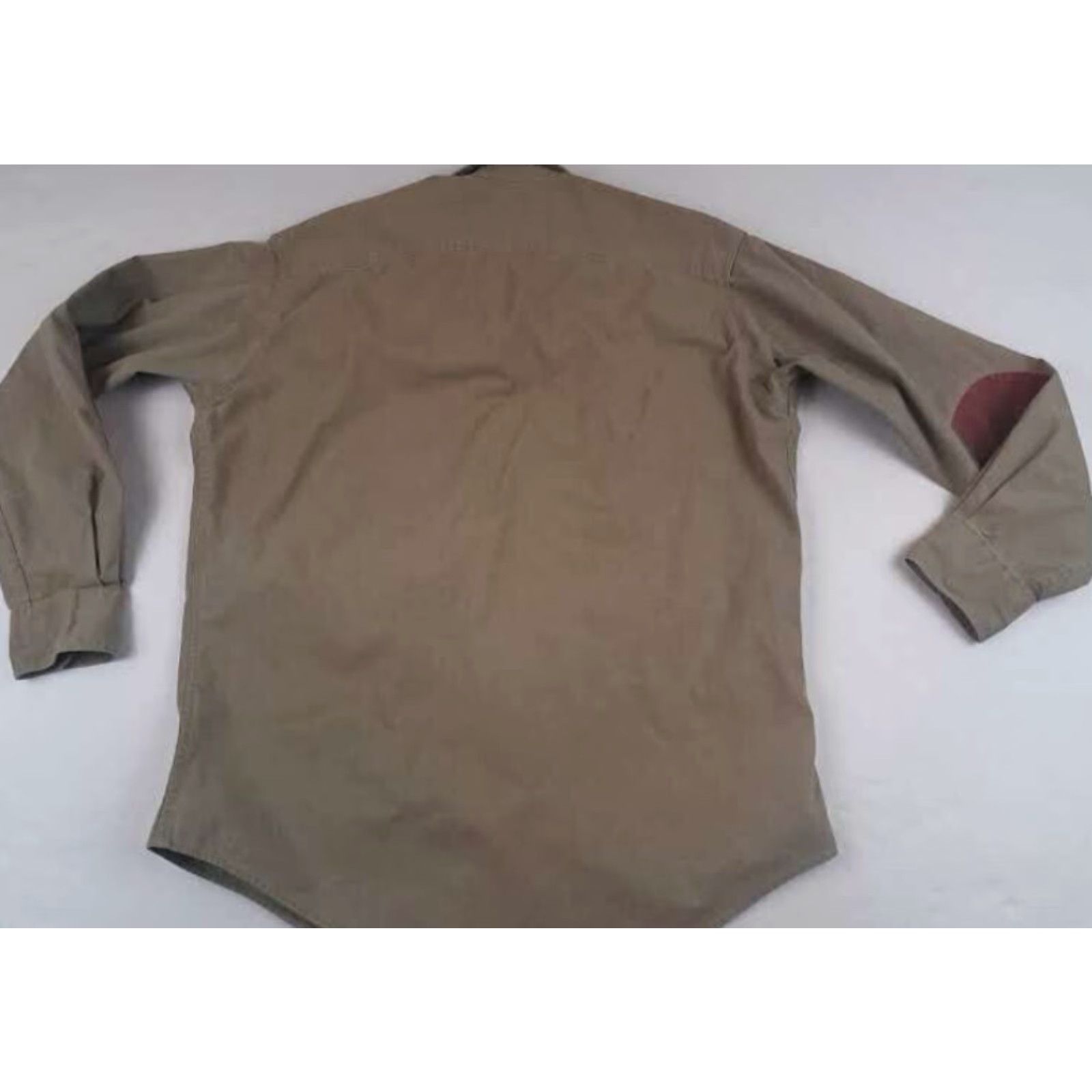Vintage L.L. Bean Shirt Button-Up Khaki USA Made Full Button Long Sleeve Pockets Beige 31in Long Mens Large Casual Canvas Cotton Size US L / EU 52-54 / 3 - 5 Thumbnail