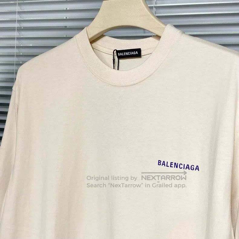 Balenciaga Balenciaga Short-sleeve T-shirt with front and back letter Size US XL / EU 56 / 4 - 3 Thumbnail