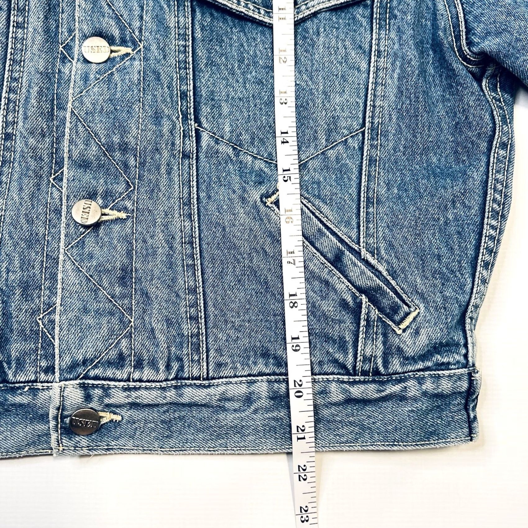 Denime VINTAGE Get Used by Elie Denim Jean Jacket Small Mens/Womens Blue Cotton 1980s Street Wear Jacket Size 28" / US 6 / IT 42 - 5 Thumbnail