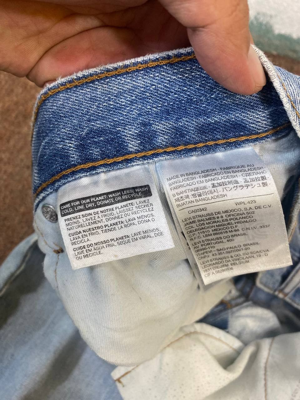 Levi's levis 516 lightwash distressed denim nice design Size US 34 / EU 50 - 13 Thumbnail