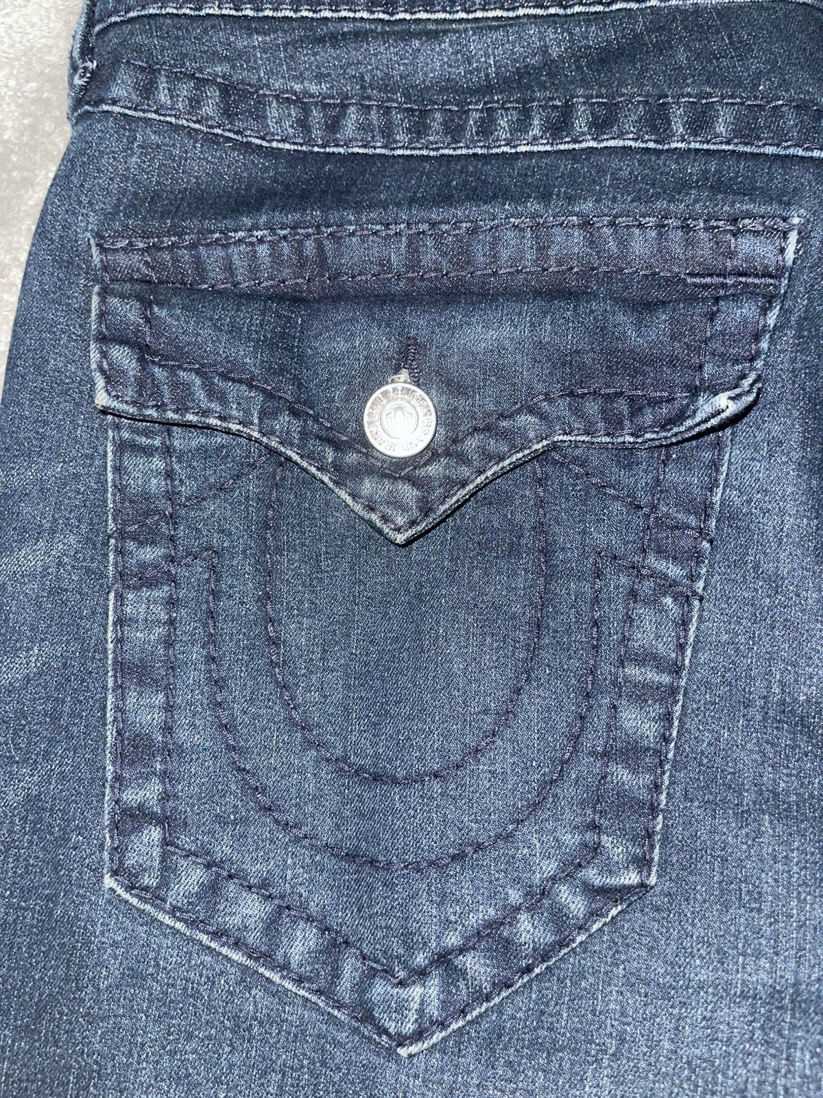 True Religion True Religion Dark Blue Denim Jeans Double Stiched Size US 33 - 9 Thumbnail