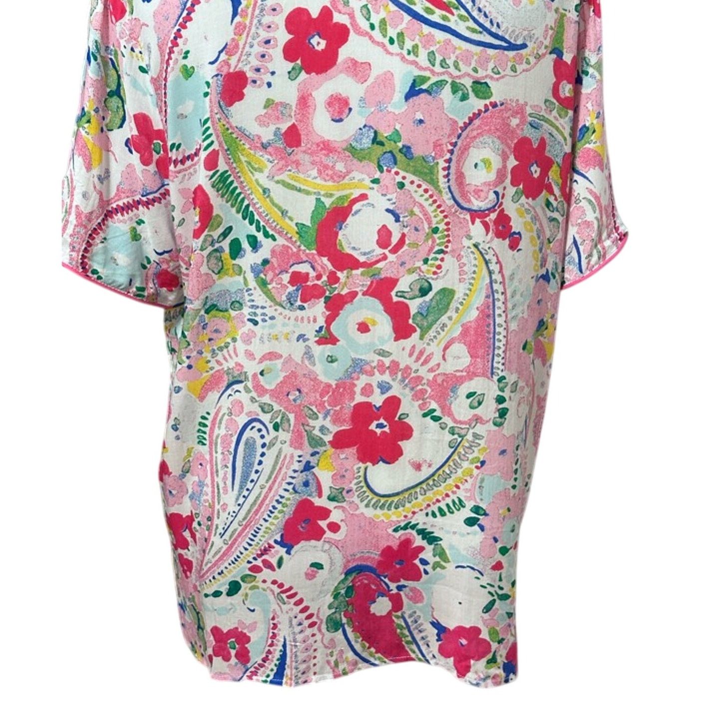 Other Jaclyn Intimates Top Paisley Print Viscose Multicolor L Size ONE SIZE - 6 Thumbnail