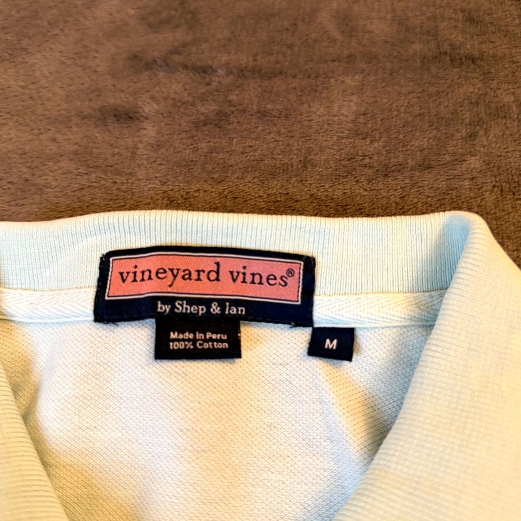 Vineyard Vines Vineyard Vines Polo Shirt Whale Logo Short Sleeve Mens M Blue 100% Cotton Knit Regular Button Embroidered Logo Casual Golf Tennis Walking Size US M / EU 48-50 / 2 - 3 Thumbnail