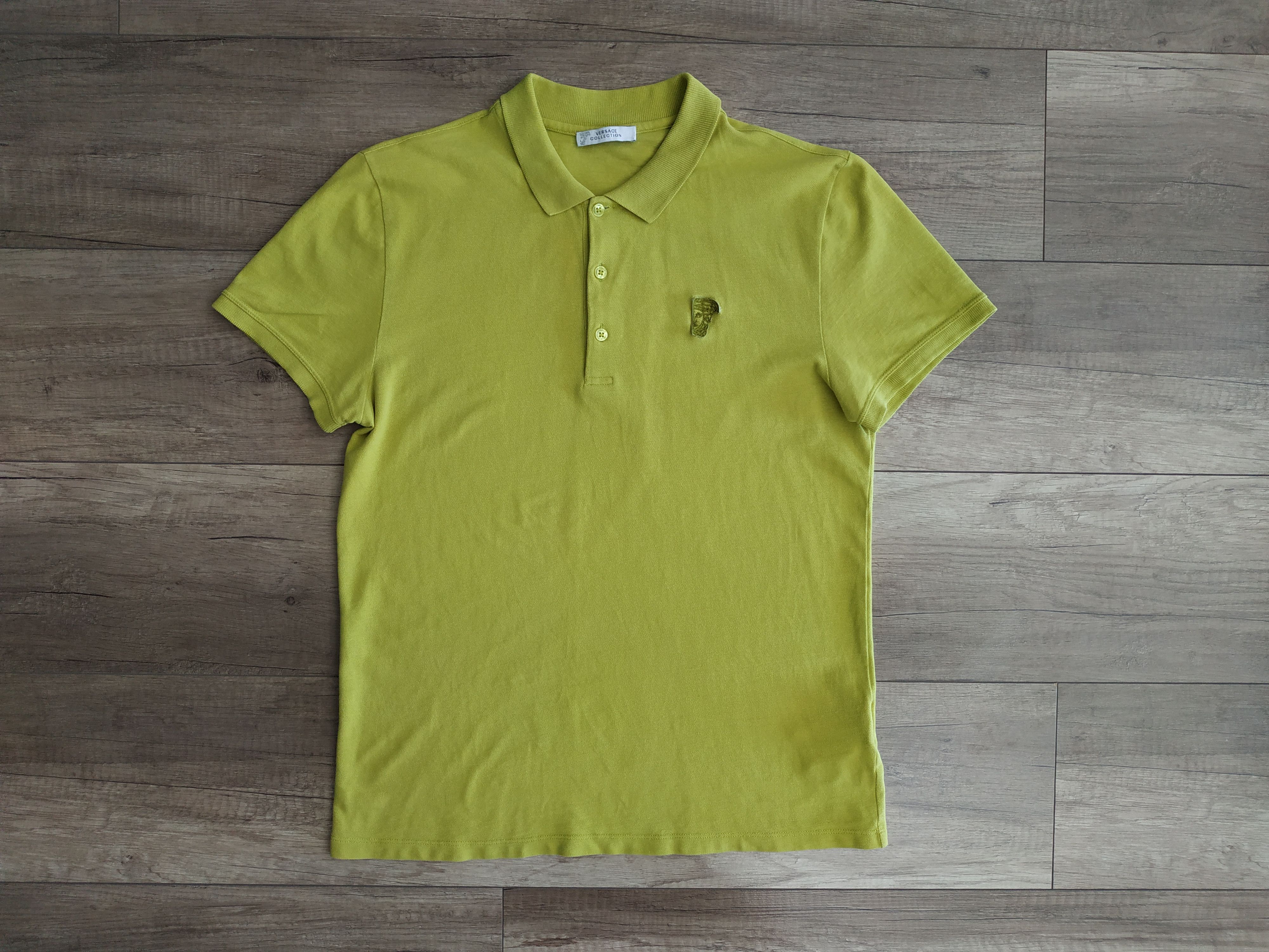 Versace Gianni Versace Men's Lime Polo Shirt, s. LARGE, Dior, Prada Size US L / EU 52-54 / 3 - 2 Thumbnail