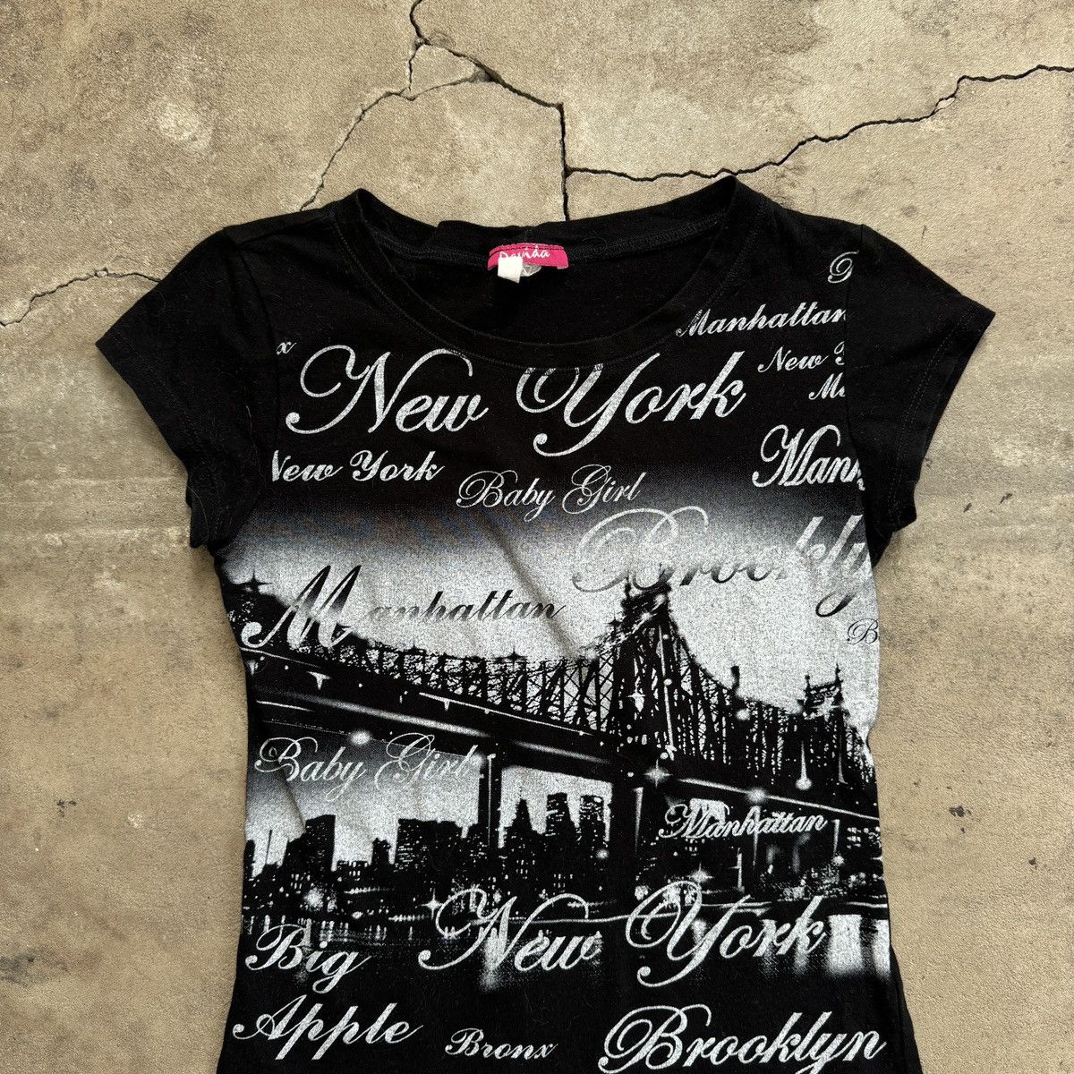 20471120 × Vintage Vintage Y2K David New York Printed T-Shirt Size S / US 4 / IT 40 - 3 Thumbnail