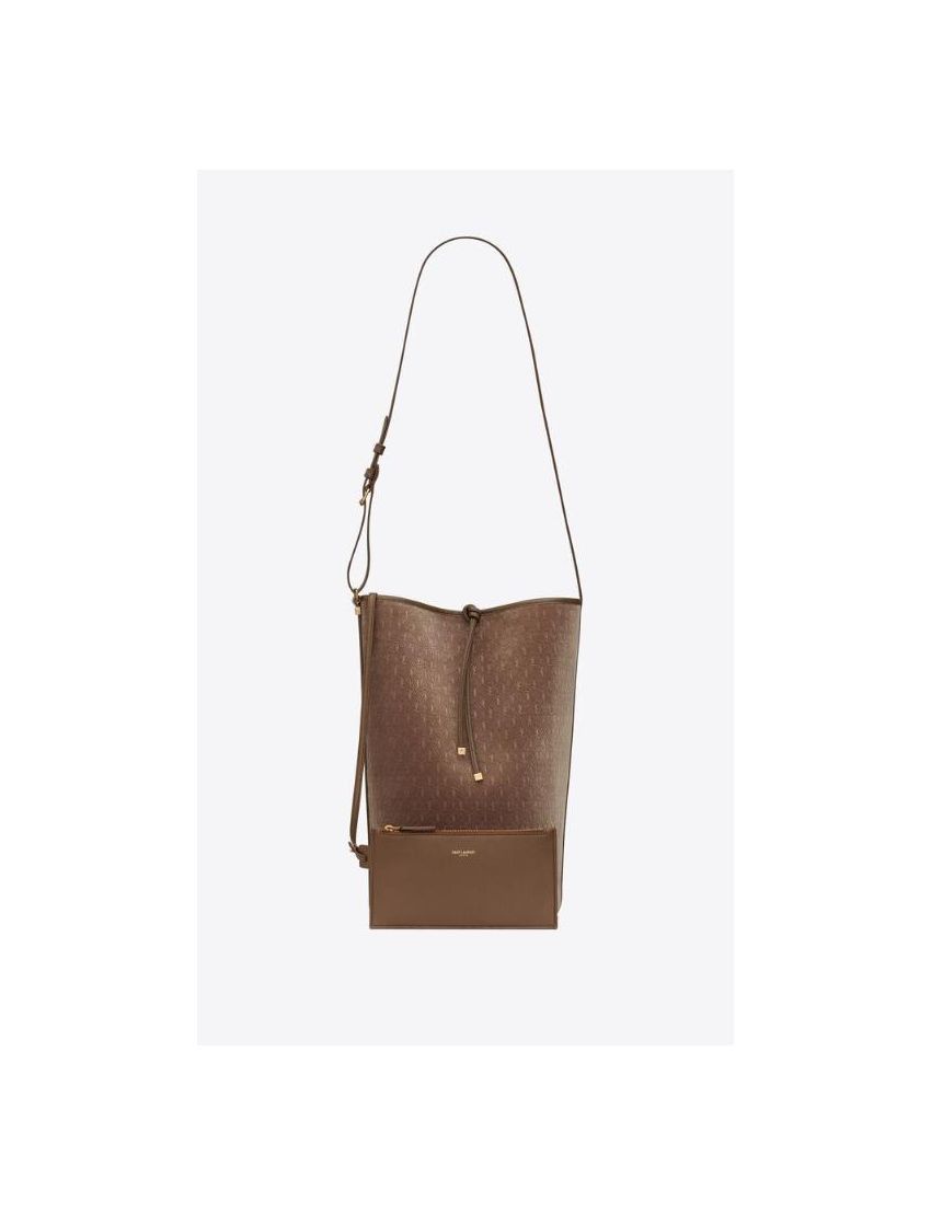 Saint Laurent Paris o1s1wg111124 Size: OS / Bucket Bag Velvet and Suede in Brown Size ONE SIZE - 2 Thumbnail