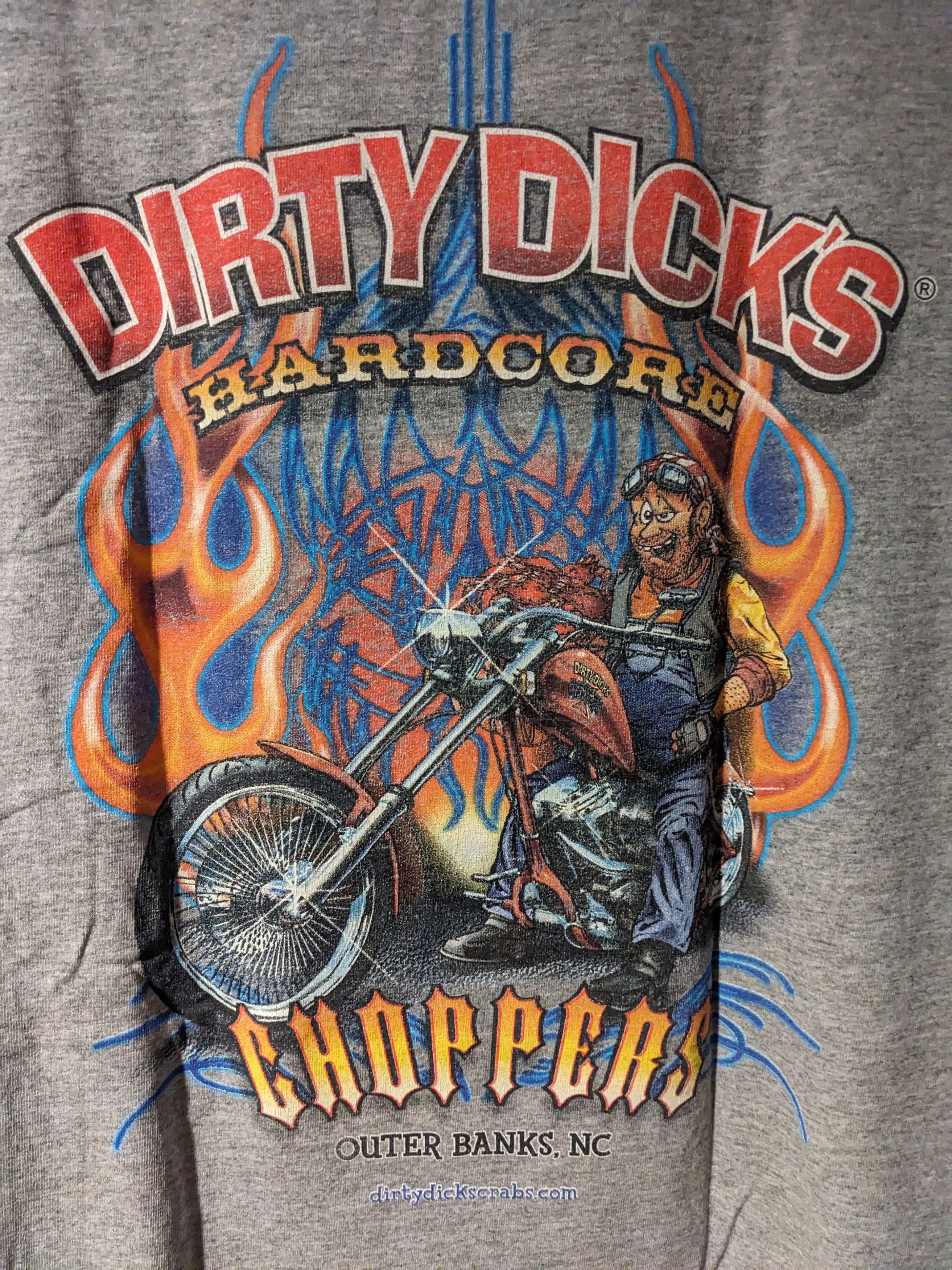 Vintage × West Coast Choppers Vintage 90s Dirty Dicks Hardcore Choppers Motorcycle T-Shirt Size US XL / EU 56 / 4 - 2 Thumbnail