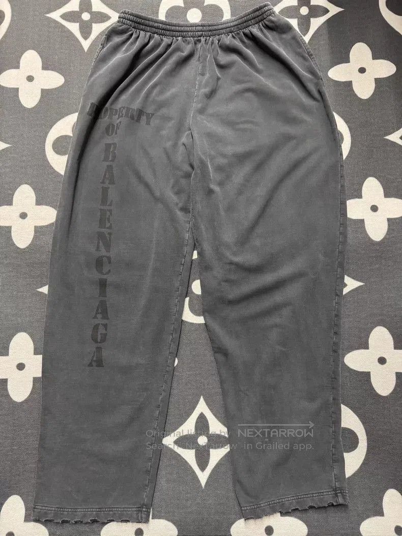 Balenciaga Balenciaga Black Distressed Print Pants. Size US 31 - 1 Thumbnail