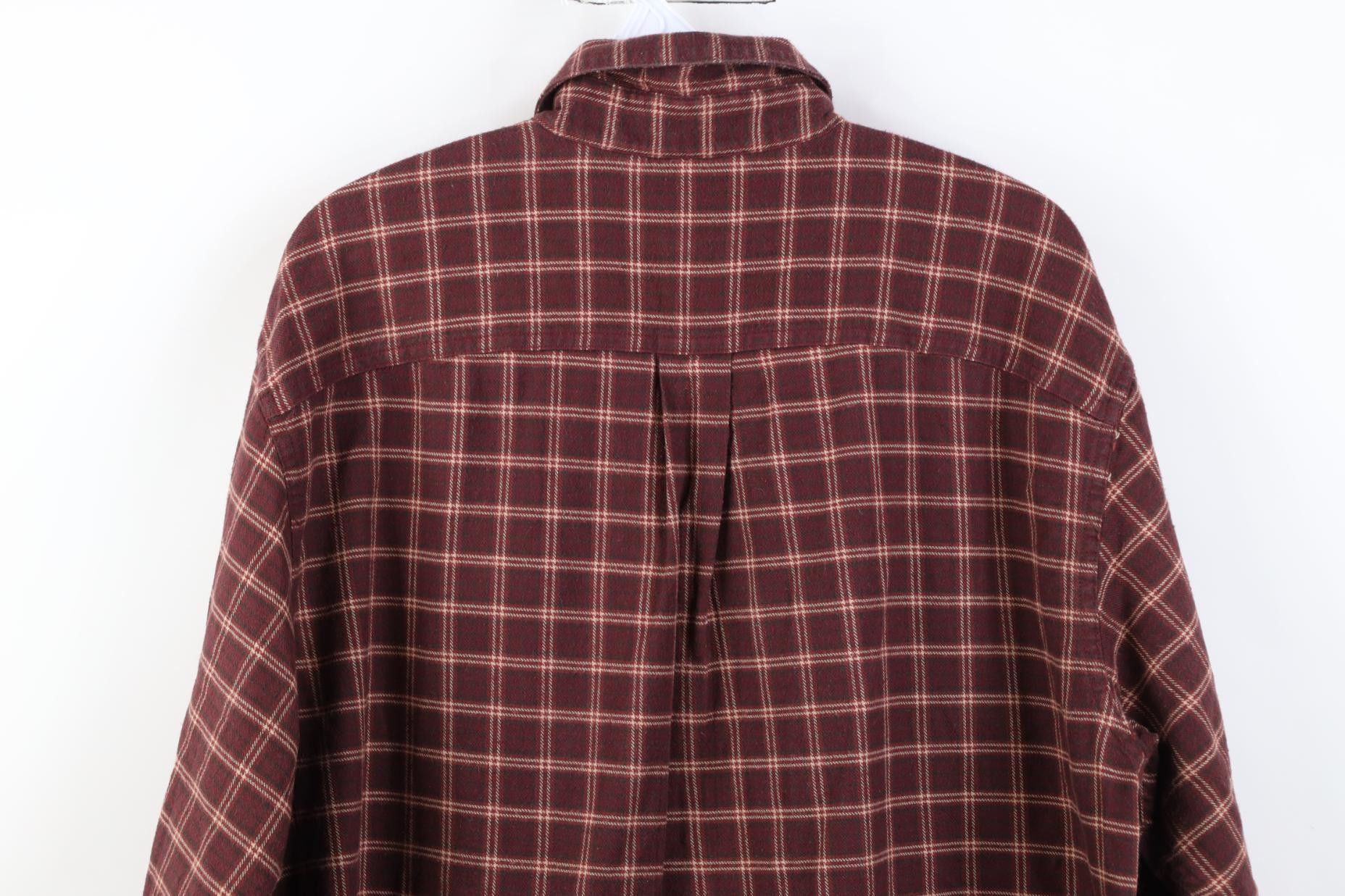 L.L. Bean Vintage 90s LL Bean Button Down Shirt Red Plaid Cotton Size US M / EU 48-50 / 2 - 9 Thumbnail