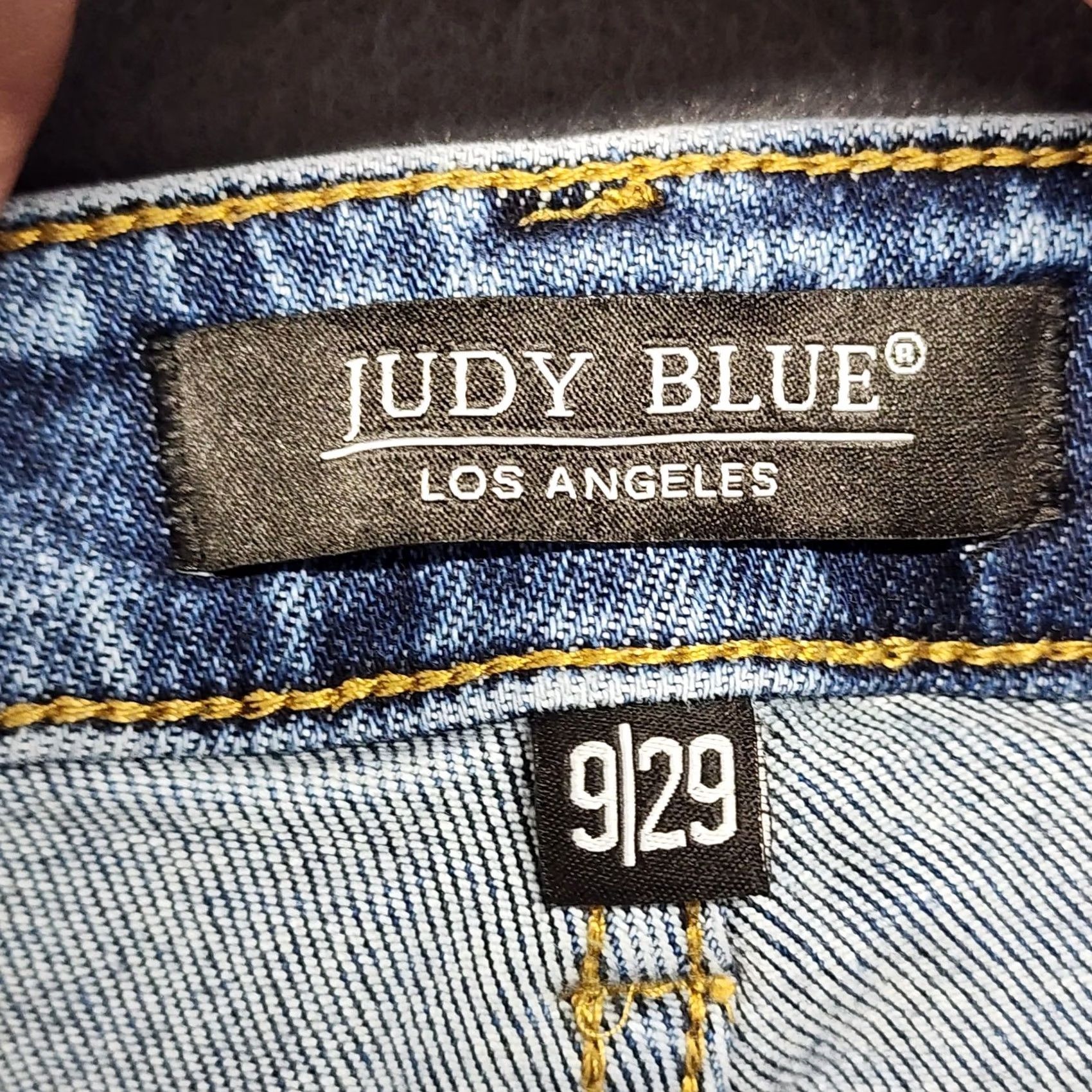 Denime Judy Blue Jeans Womens 9/29 Blue Stretch Straight Leg Mid Rise Denim Boutique Jeans 29 Regular Womens Size 29" - 3 Thumbnail