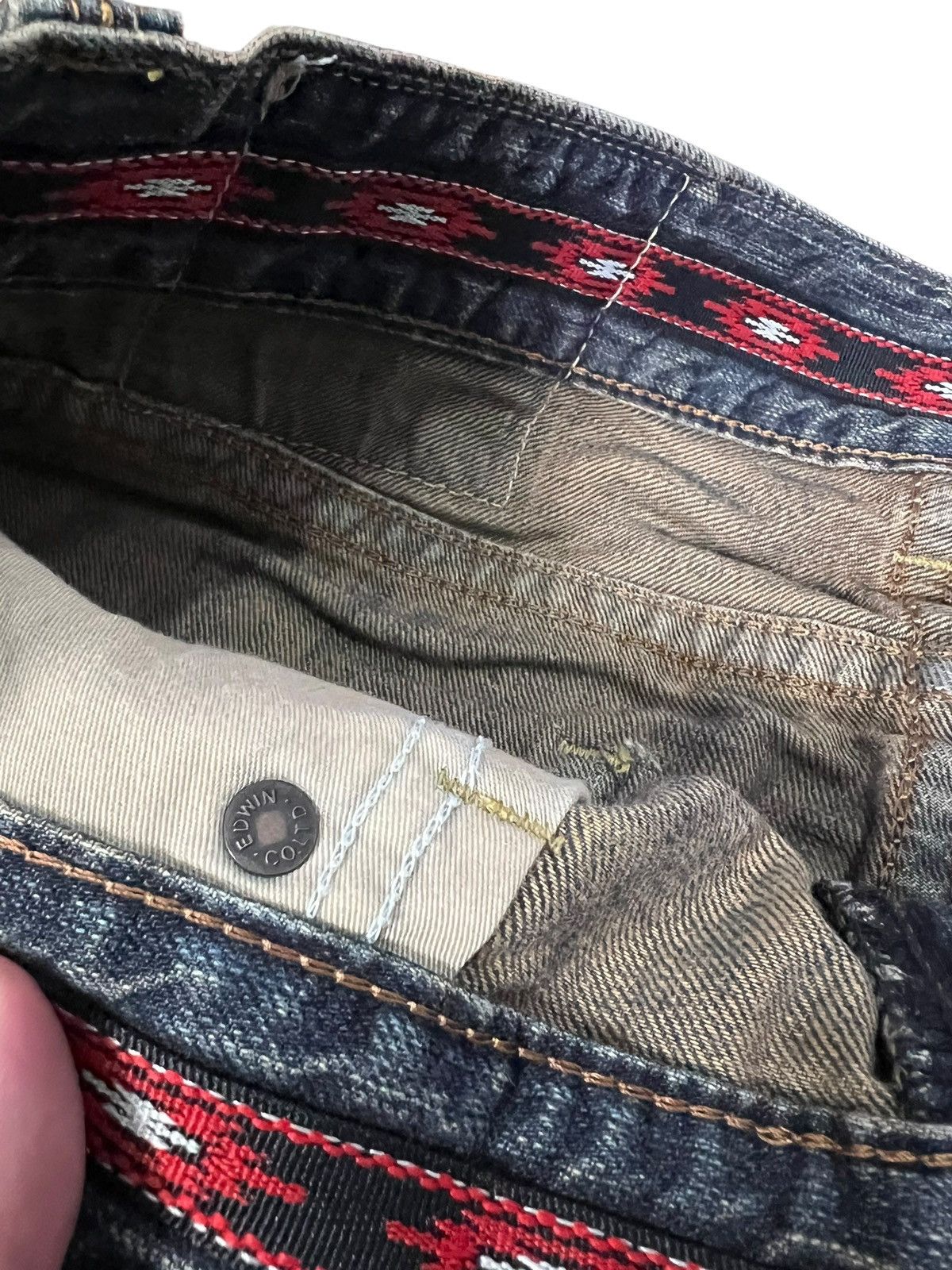 Edwin 💥Flare💥Vintage Edwin XV Navajo Rusty Denim Jean Size US 33 - 12 Thumbnail