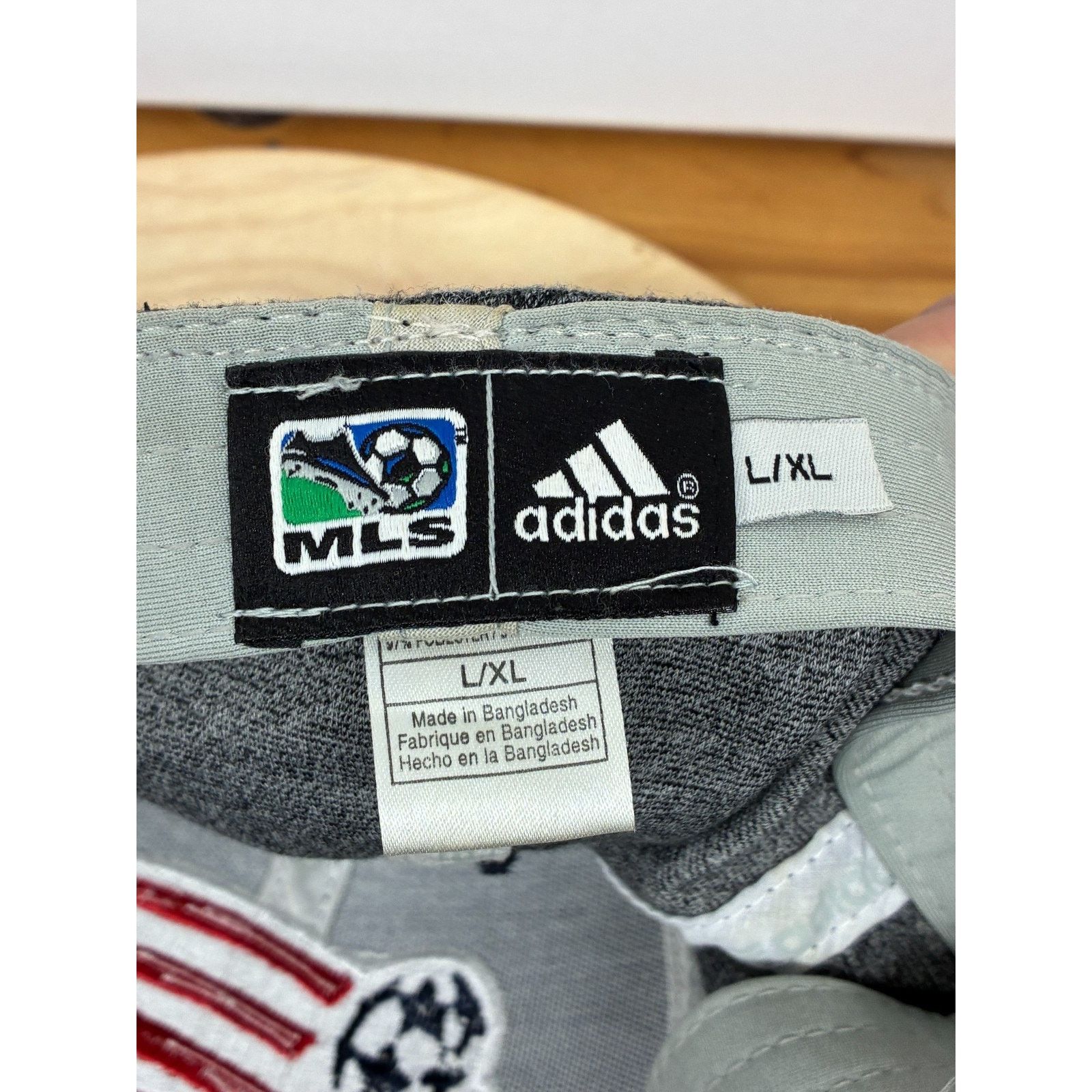 Adidas Adidas MLS New England Revolution FlexFit Hat Gray Navy L/XL Size ONE SIZE - 11 Thumbnail