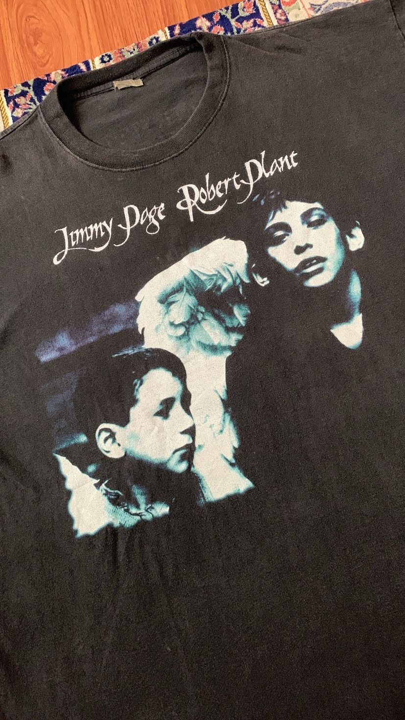 Band Tees Vintage 1998 Jimmy Page Robert Plant Size US XL / EU 56 / 4 - 1 Thumbnail