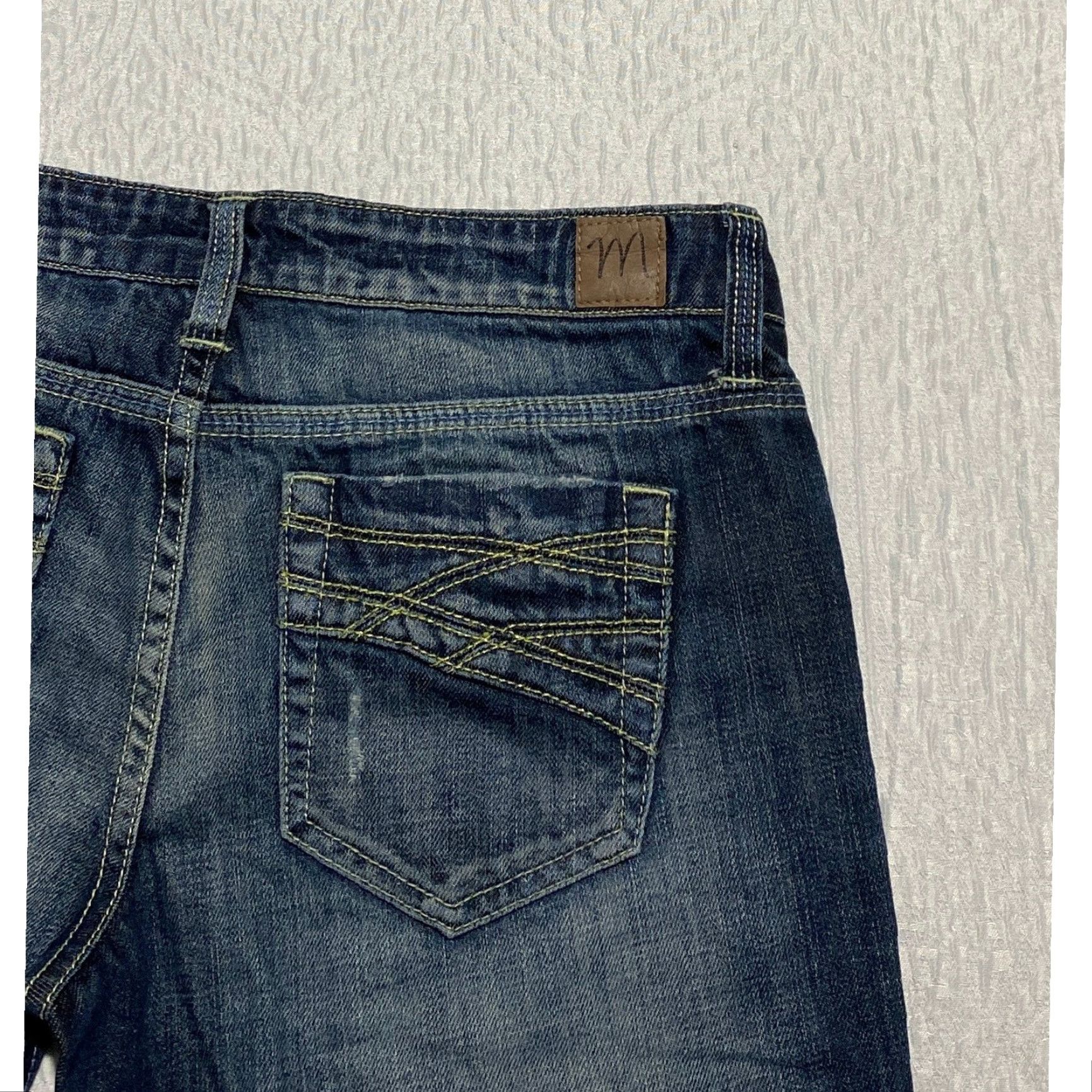 Madison Madison Denim Co Jeans Womens 6 Blue Distressed Patchwork Straight Regular 5-Pocket Denim Cotton Size 28" / US 6 / IT 42 - 4 Thumbnail