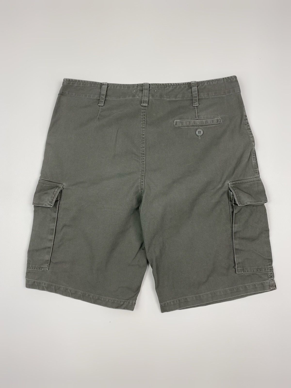 Vintage 1990’s Vintage German Army Khaki Gray Heavy Cargo Shorts Size US 36 / EU 52 - 6 Thumbnail