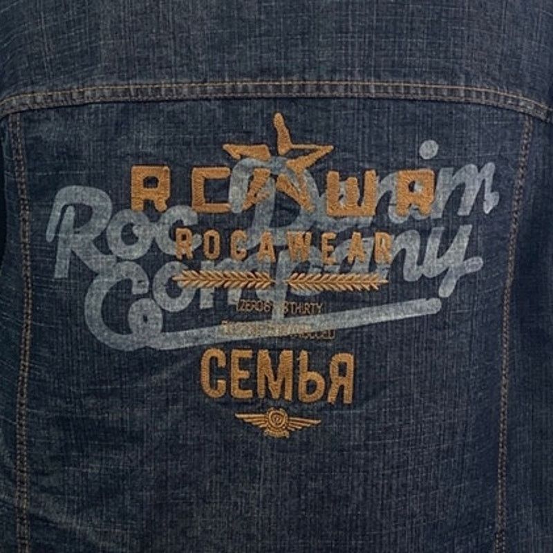 Rocawear Rocawear Mens XL PolyCotton Button Up Denim Blue Jean Jacket Size US XL / EU 56 / 4 - 4 Thumbnail