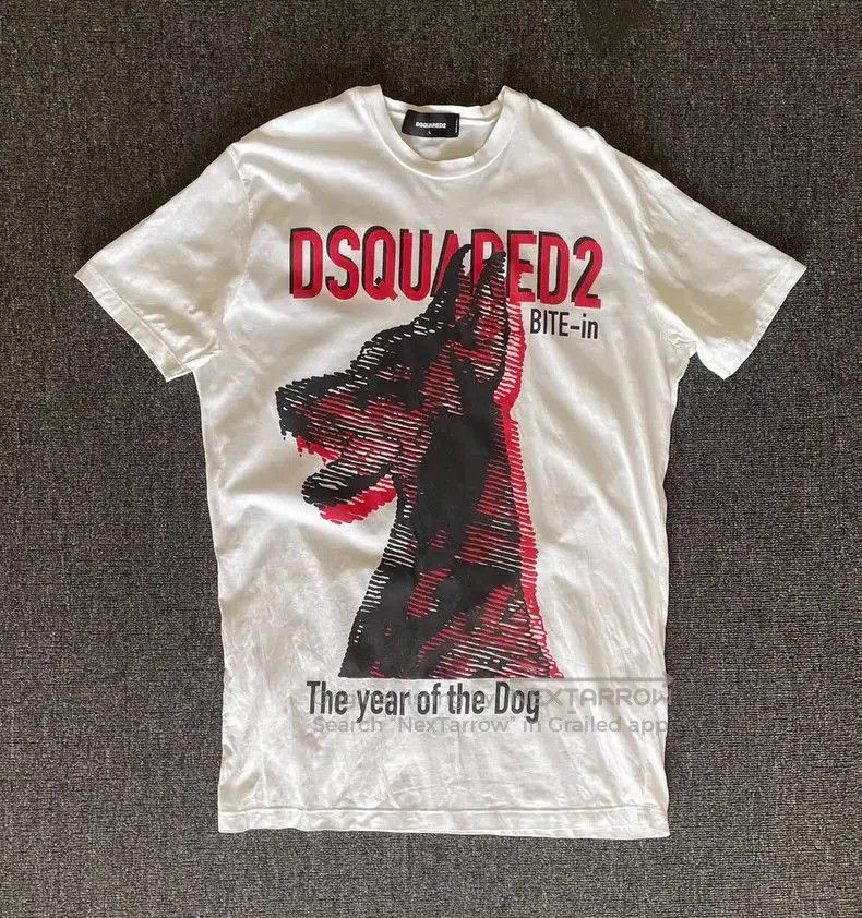 Dsquared2 DSquared2 White Doberman Short Sleeve T. Size US L / EU 52-54 / 3 - 1 Thumbnail