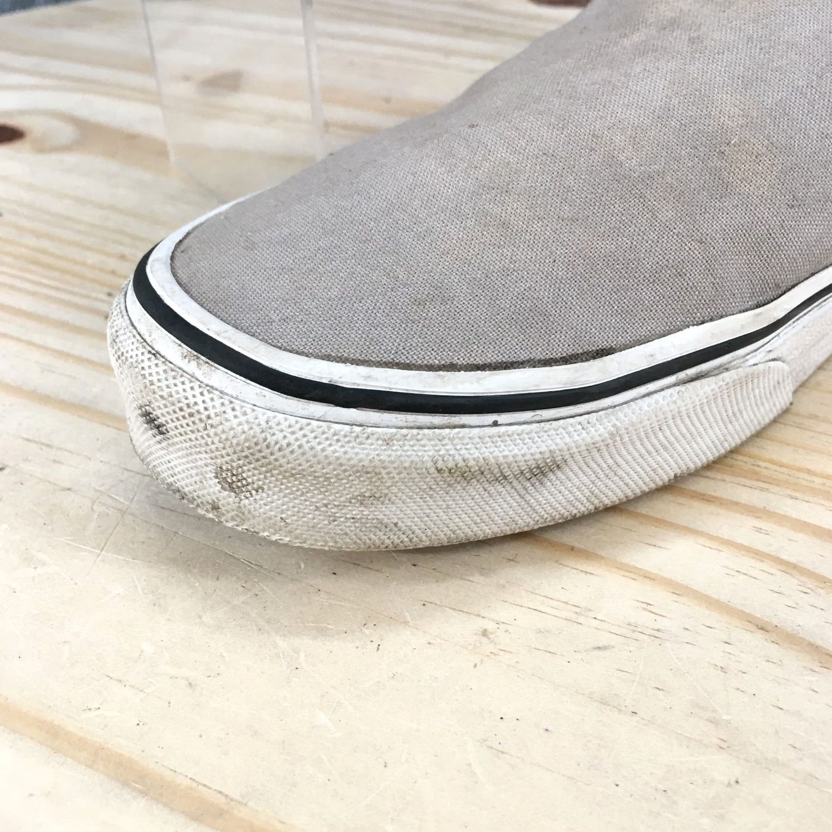 Vans VANS Classic Slip-On Men’s 9 Women’s 10.5 Gray Canvas Sneakers Shirt Shoes Flat Slip-On Casual Size L / US 10 / IT 46 - 4 Thumbnail