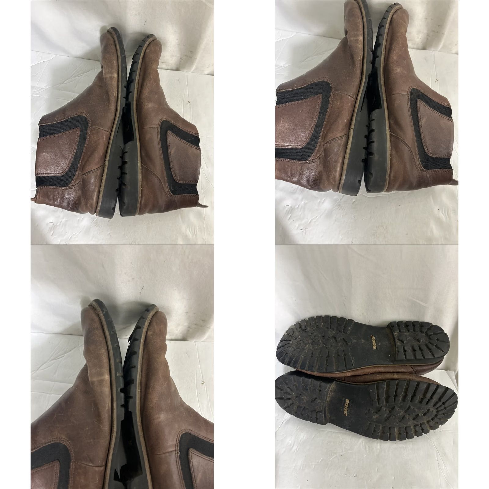 Vintage Bogs Johnny Chelsea Ankle Boots Brown Leather Mens 10 Chelsea Boot Casual Fall Winter M Rubber Outsole 2in Shaft - 2in Size US 10 / EU 43 - 10 Thumbnail