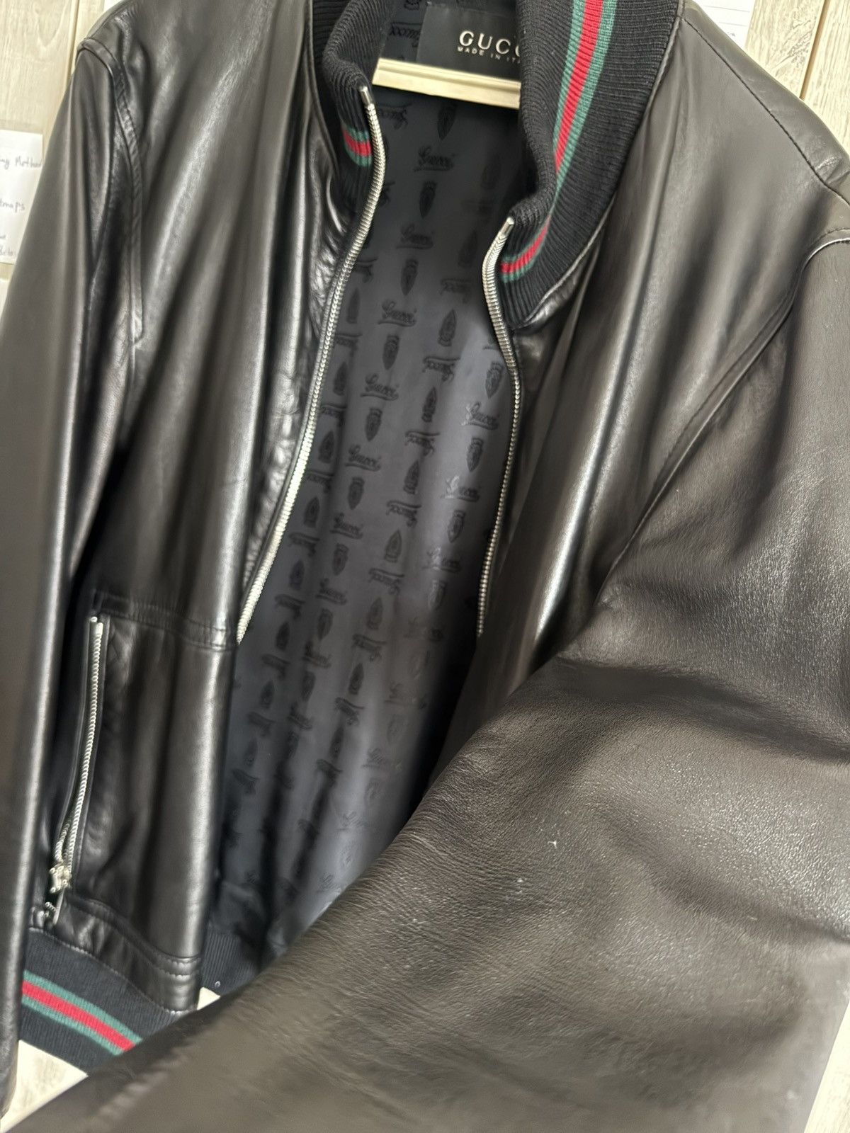 Gucci Gucci leather bomber jacket Size US L / EU 52-54 / 3 - 6 Thumbnail