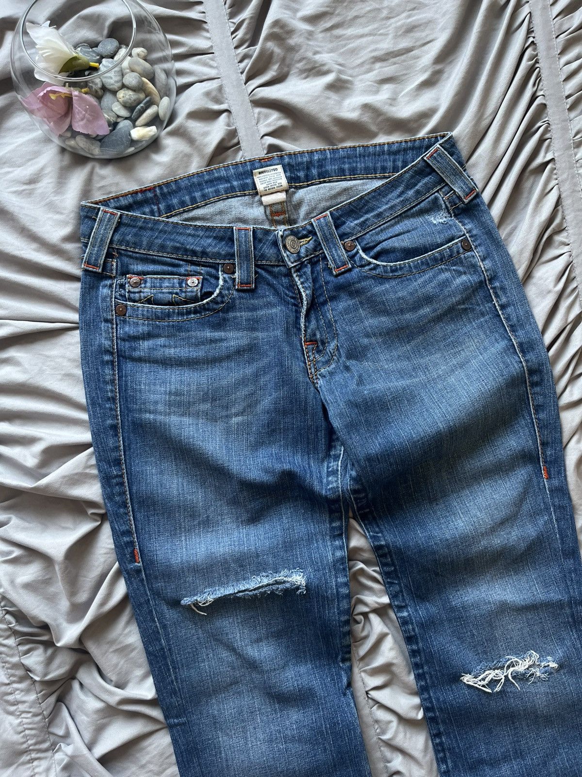 True Religion Vintage Denim True Religion Distressed Washed Jeans Japanese Size US 31 - 6 Thumbnail