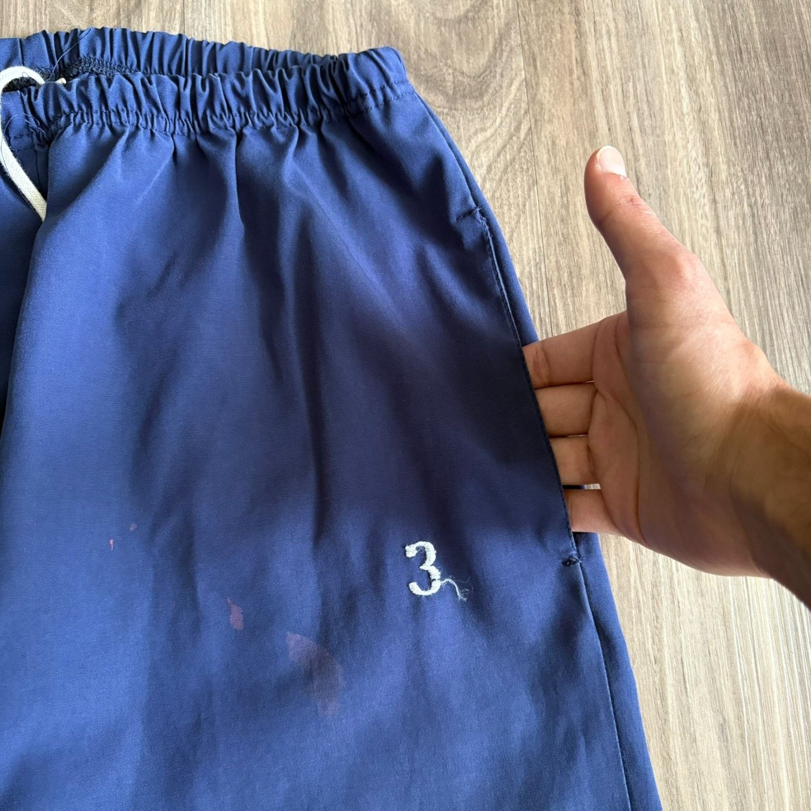 Vintage Vintage 1970s Striped Track Pants Men's Size S Blue Short Size US 32 / EU 48 - 9 Thumbnail