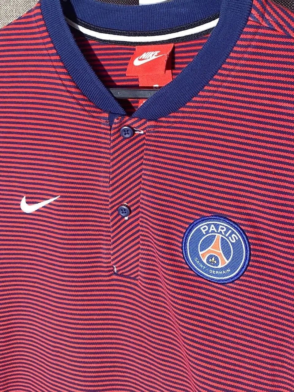 Nike Nike x PSG Football 2017 Striped Polo Shirt Size US S / EU 44-46 / 1 - 3 Thumbnail
