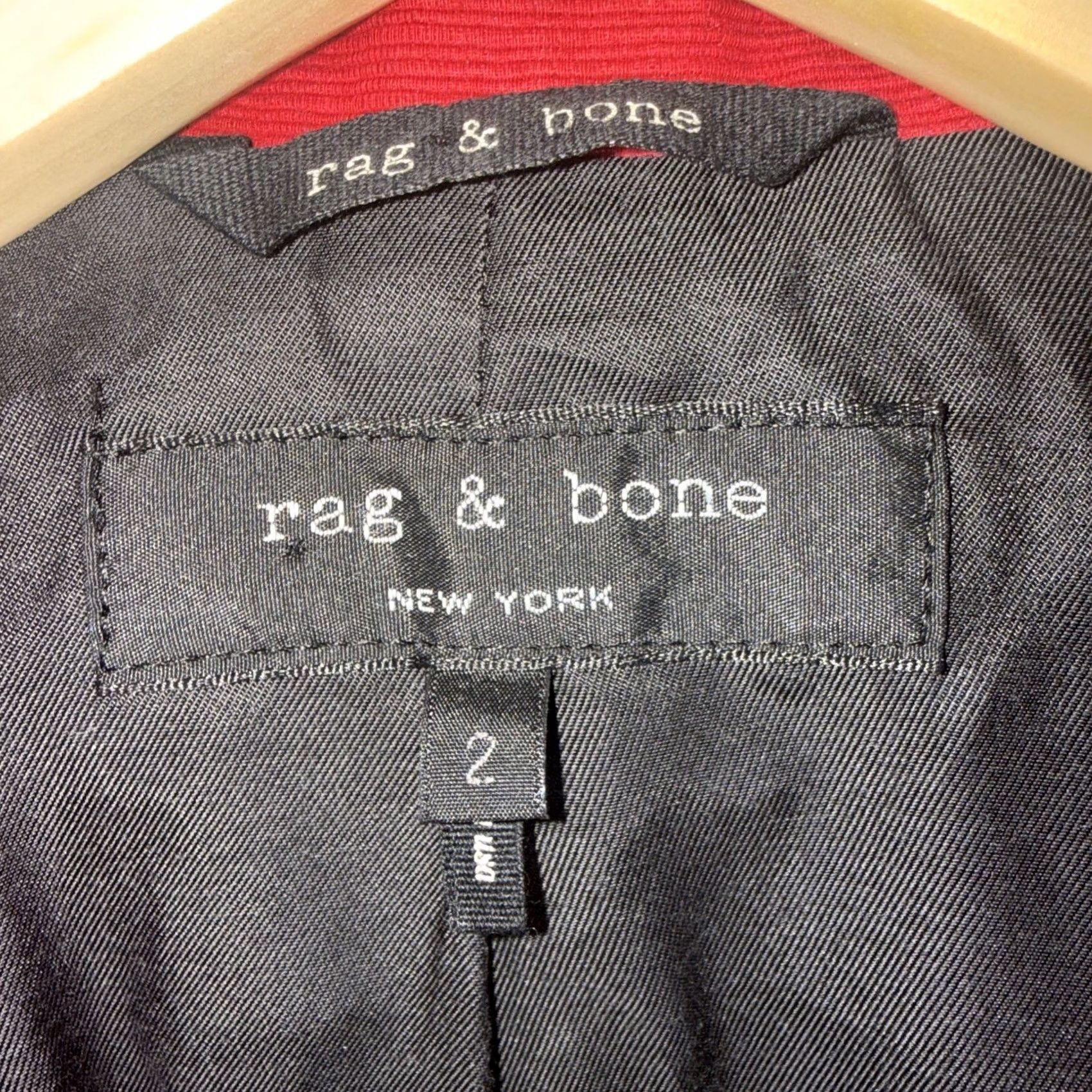 Rag & Bone Rag & Bone Red Sport Coat Womens Size 2 Coat 2 Red Womens Sport Coat Casual Basic Jacket Cotton Size XS / US 0-2 / IT 36-38 - 3 Thumbnail