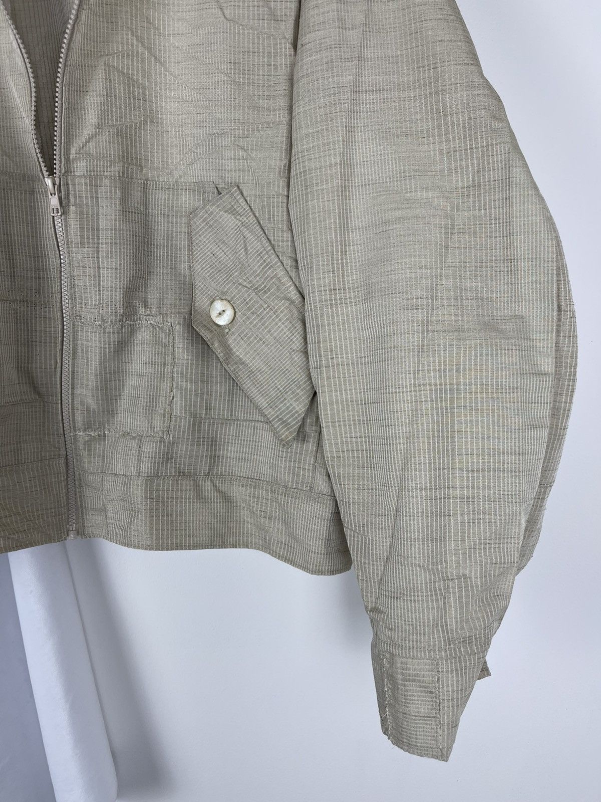 Chorley Oversized pin stripe herrington bomber jacket shell buttons Size US L / EU 52-54 / 3 - 4 Thumbnail