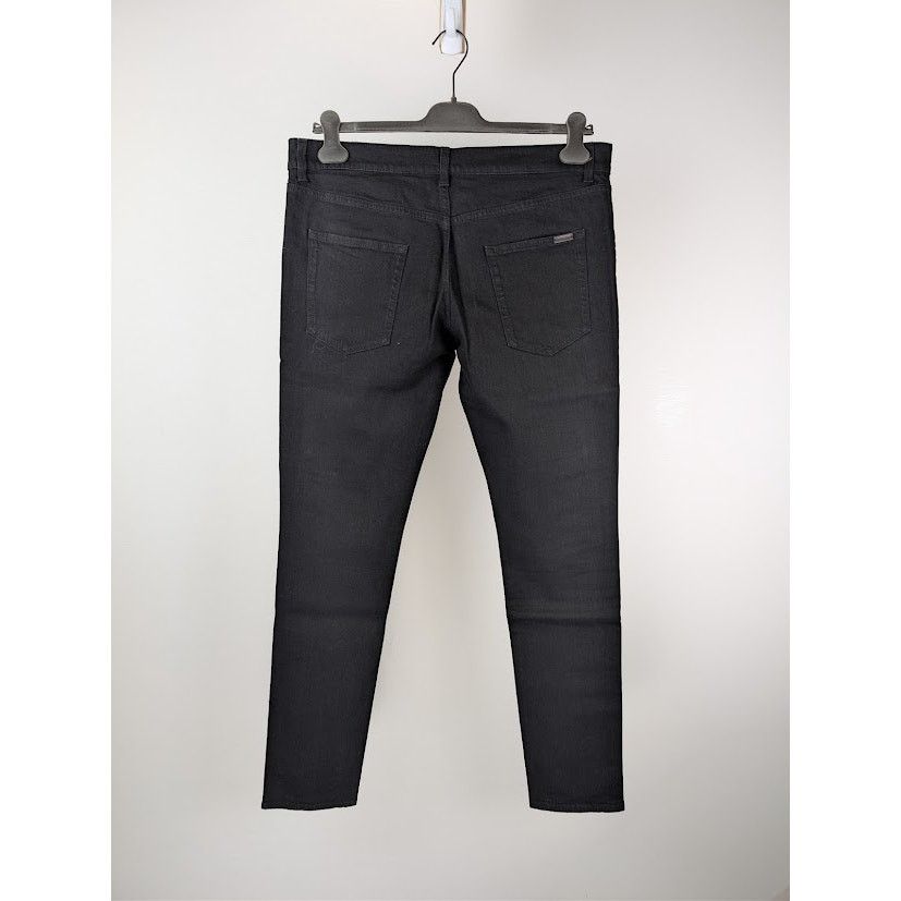 Saint Laurent Paris o1rshd1 Skinny 5 Pockets Low Jean Pants in Black Size US 34 / EU 50 - 10 Thumbnail
