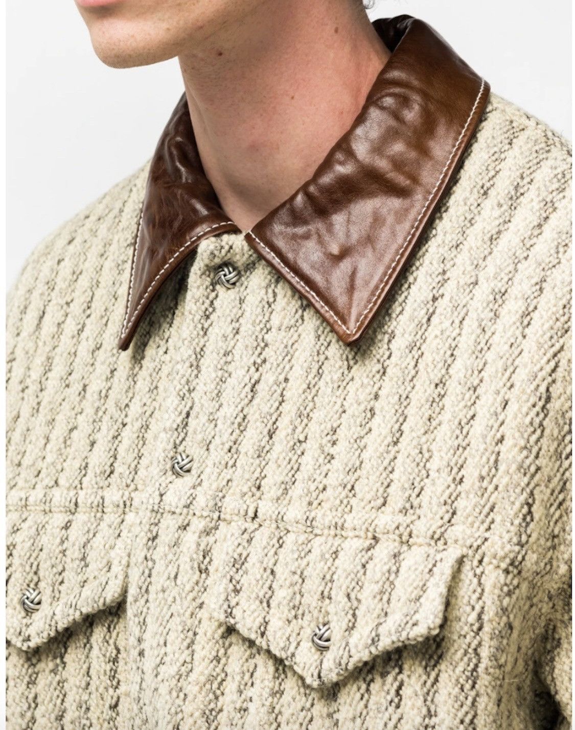 Acne Studios RARE GRAIL acne studios leather collar trucker jacket Size US M / EU 48-50 / 2 - 3 Thumbnail