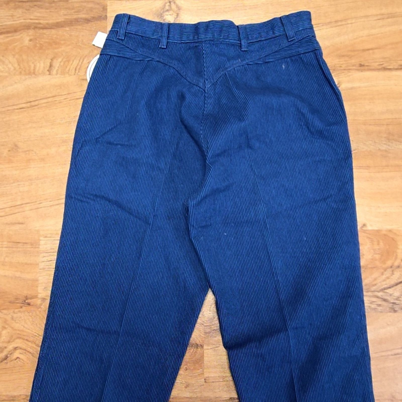 Roper Vintage Pinstriped Jeans Blue High Waist 80s Womens 15 Size 36" / US 14 / IT 50 - 3 Thumbnail