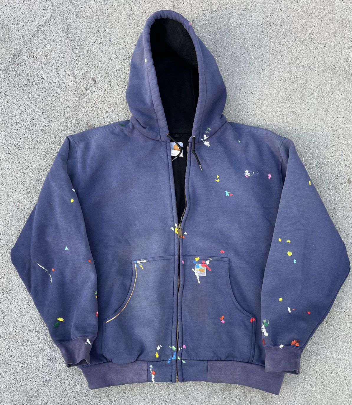 Carhartt Vintage Carhartt Hoodie Sun Fade Distressed Jacket Thermal Size US XL / EU 56 / 4 - 1 Thumbnail