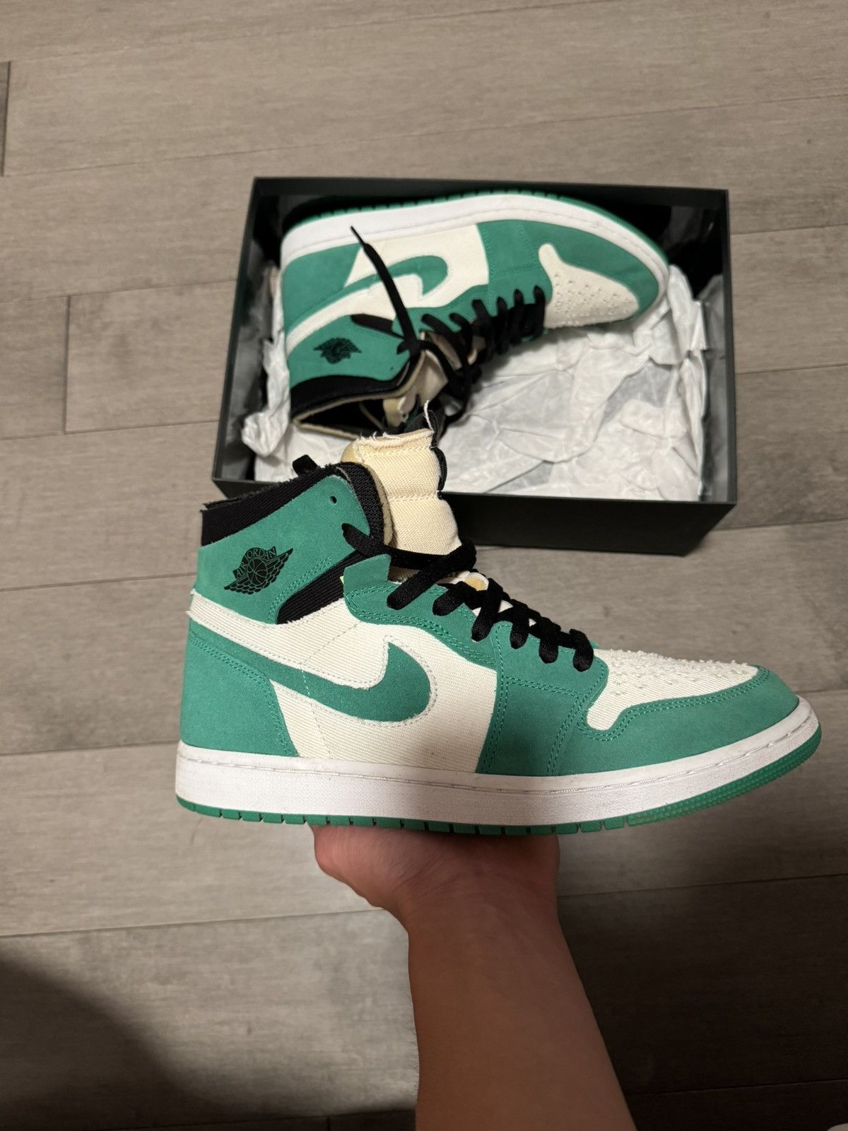 Jordan Brand × Nike Jordan 1 High Zoom Air CMFT Stadium Green Size US 11 / EU 44 - 3 Thumbnail