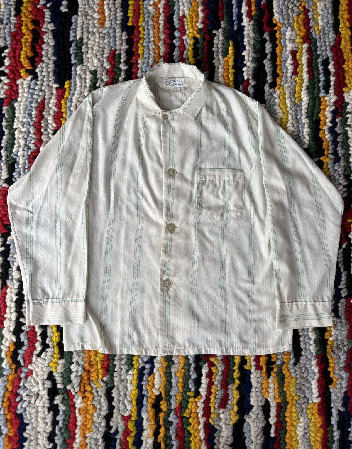 Vintage 1960s John Weitz Vintage Button Up Size US L / EU 52-54 / 3 - 1 Thumbnail