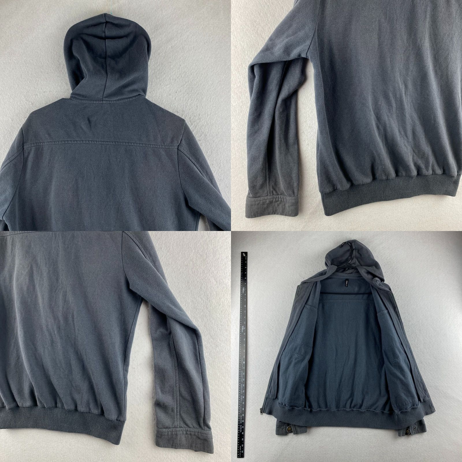 RVCA RVCA Hoodie Mens S Gray Bomber Full Zip Fleece Lined Hooded Pockets Shirt? Size US S / EU 44-46 / 1 - 10 Thumbnail