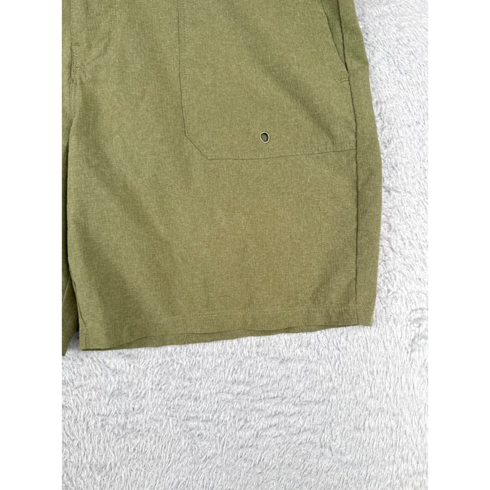 Hurley Hurley Mens Shorts 36 Green Phantom Chino Rip-Stop Polyester Blend 38x7 Casual Pocket Logo Size US 36 / EU 52 - 2 Thumbnail