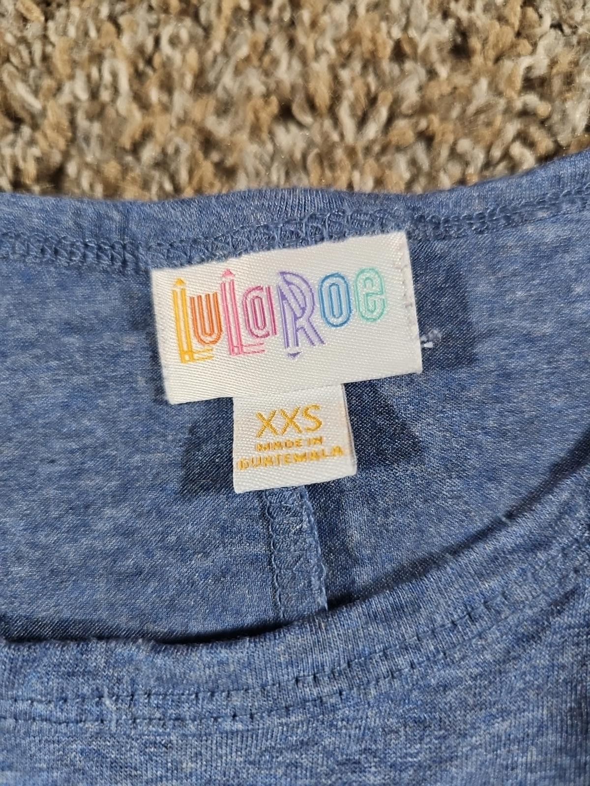 Designer Lularoe Dress Blue XXS front Pocket Size XXS / US 00 / IT 34 - 3 Thumbnail