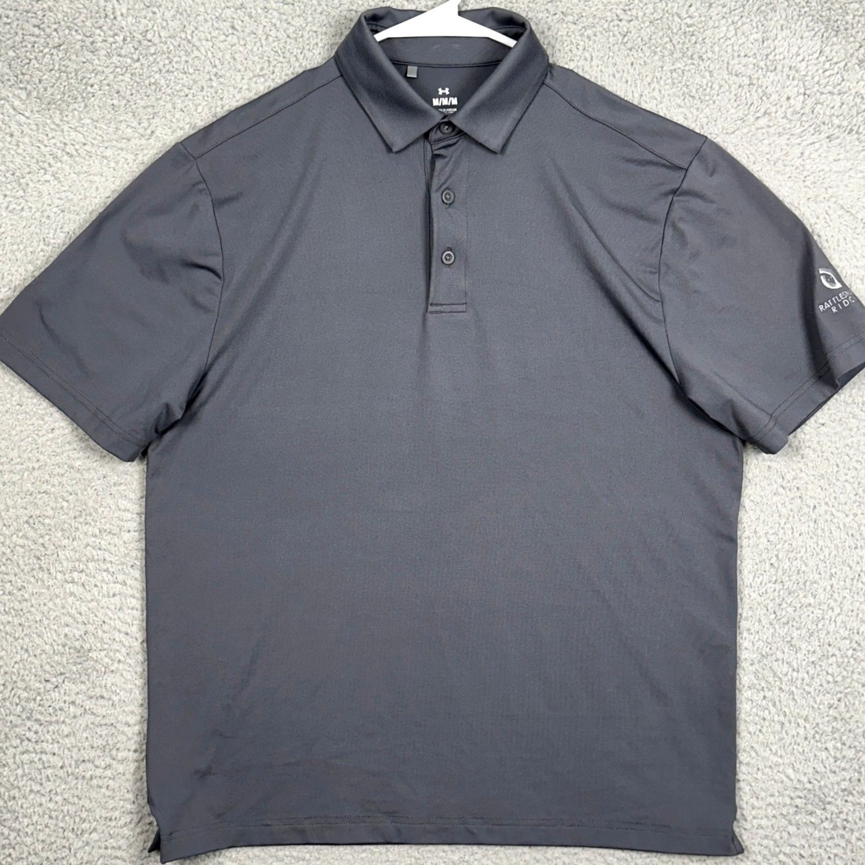 Under Armour Under Armour Golf Polo Shirt Mens Medium Shirt Gray Short Sleeve Polo Breathable M Gray Solid 90s-Modern Mens Size US M / EU 48-50 / 2 - 3 Thumbnail