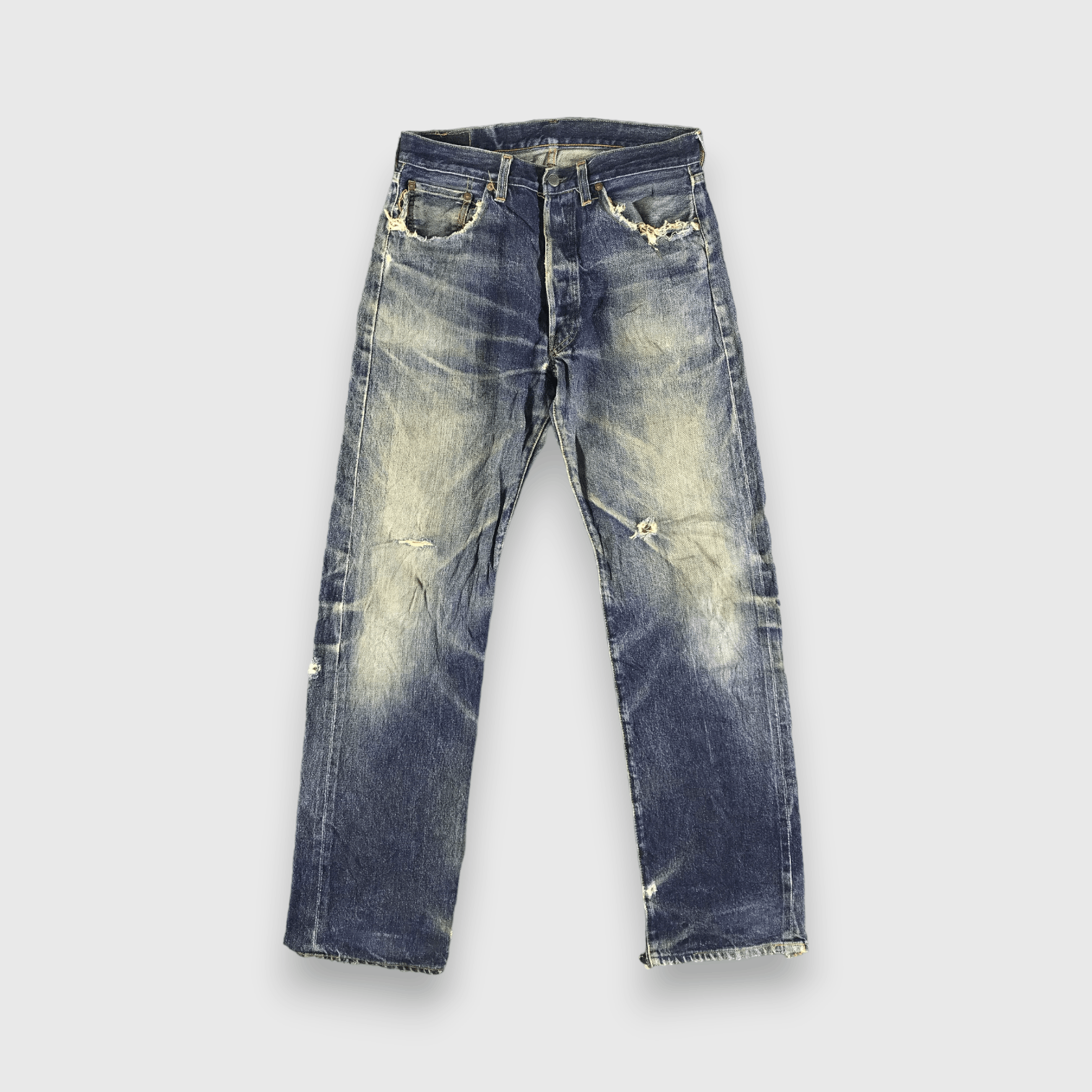Vintage Blue Wash Redline Levis 501 Jeans-J3597