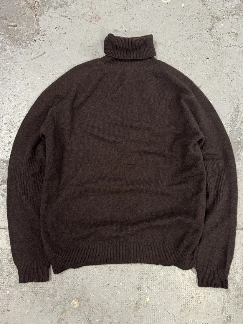 Designer × Vintage 2000s Dries Van Noten Brown Wool Turtleneck Size US M / EU 48-50 / 2 - 1 Thumbnail
