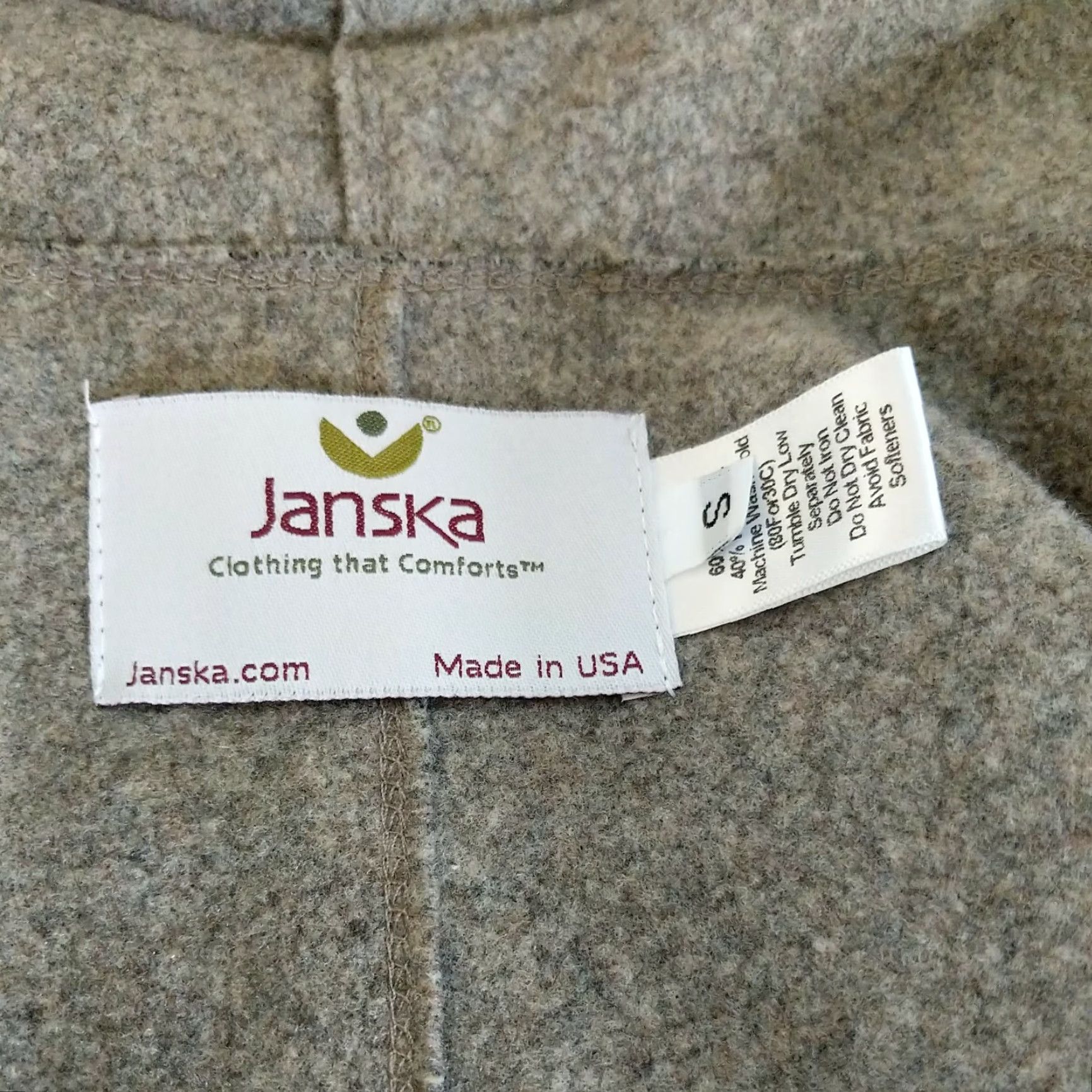 Vintage Janska Jacket Fleece Womens S Brown Wrap Shawl Pockets Comfort Edgy Lagenlook Boho Casual Slim Fit Size S / US 4 / IT 40 - 6 Thumbnail