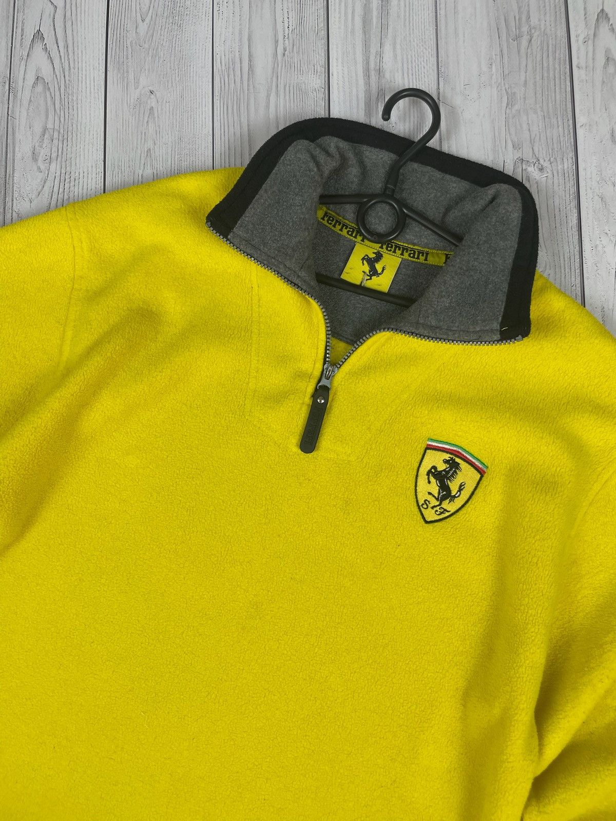 Ferrari Vintage Ferrari yellow fleece jacket racing logo rare size L Size US L / EU 52-54 / 3 - 2 Thumbnail