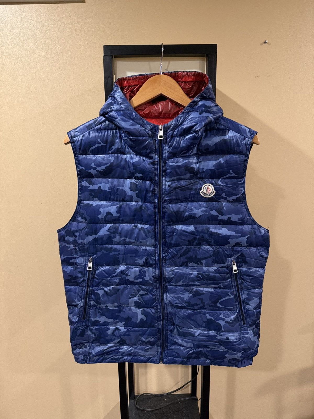 Moncler Moncler Patrick Gilet Blue Camo Fatique Down Puffer Vest Size US L / EU 52-54 / 3 - 16 Thumbnail