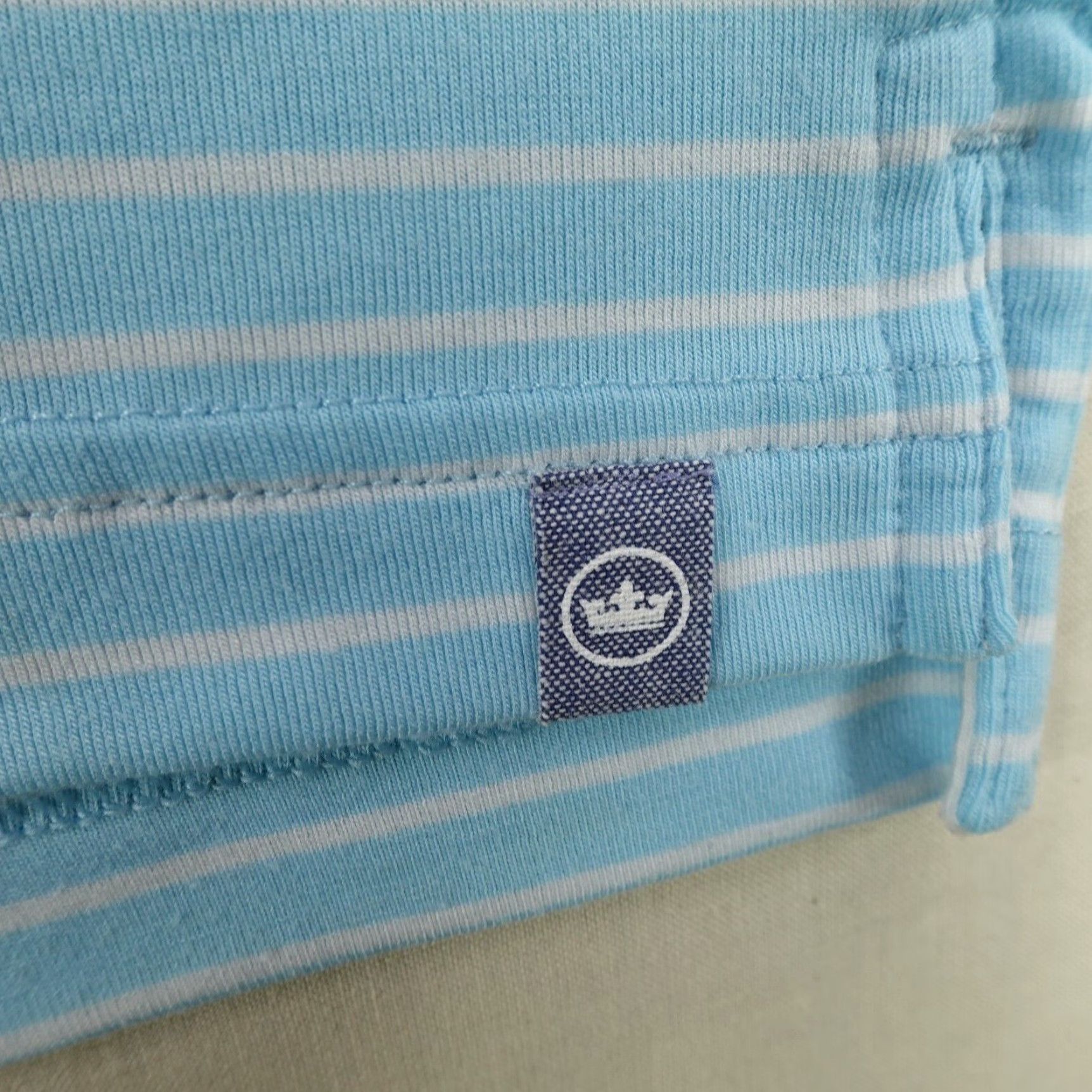 Peter Millar Peter Millar Polo Shirt Mens XL Blue White Stripes Polo Shirt Golf Beache Outdoor Preppy Sports XL Mens Blue Size US XL / EU 56 / 4 - 4 Thumbnail